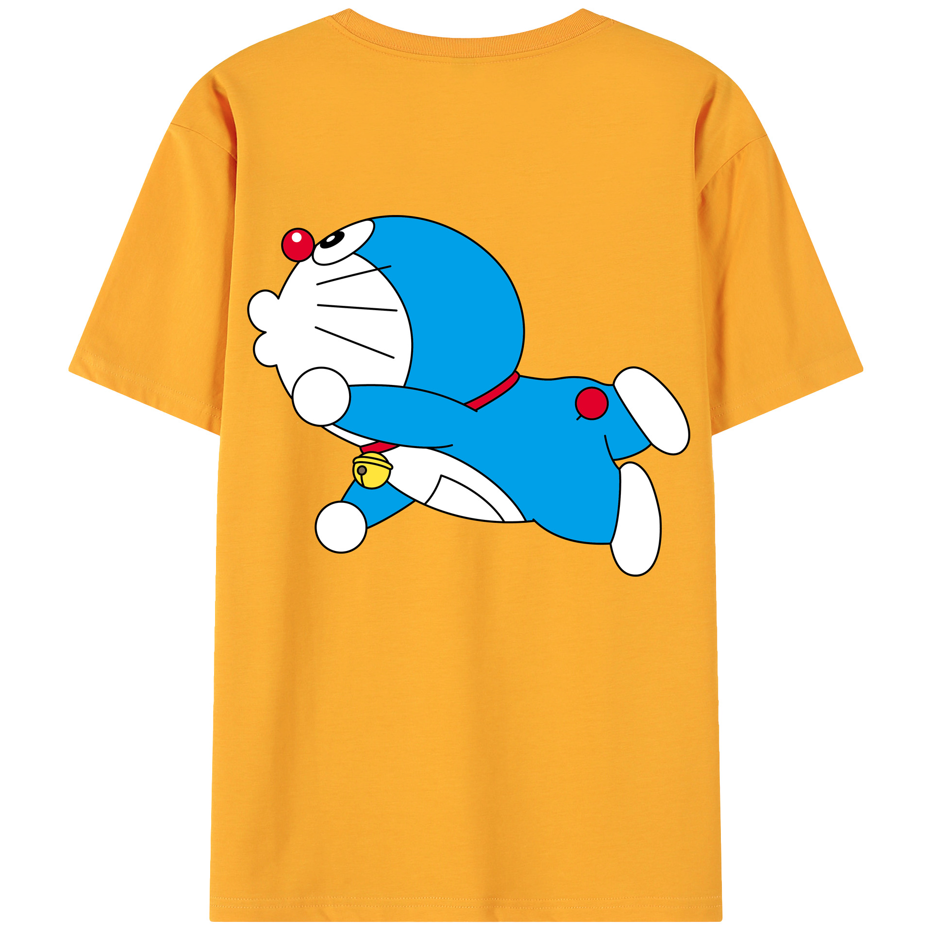 （画像用） ドラえもん Doraemon 綿100％ メンズ半袖Tシャツ（バックプリント） 通気性