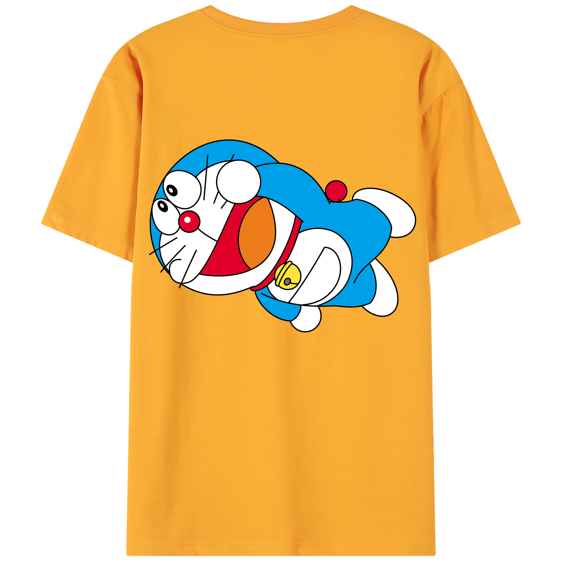 （画像用） ドラえもん Doraemon 綿100％ メンズ半袖Tシャツ（バックプリント） 通気性