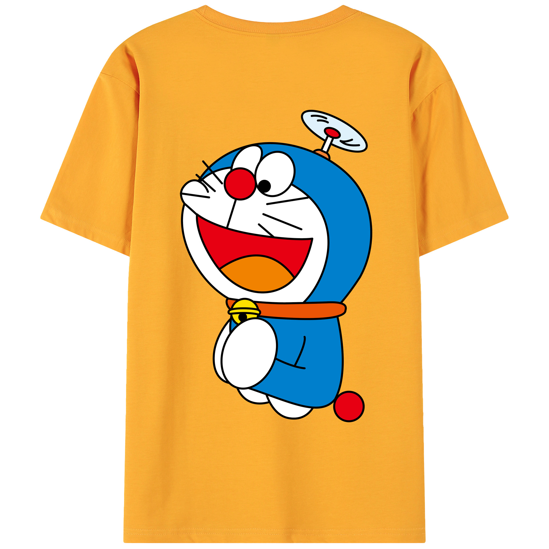 （画像用） ドラえもん Doraemon 綿100％ メンズ半袖Tシャツ（バックプリント） 通気性