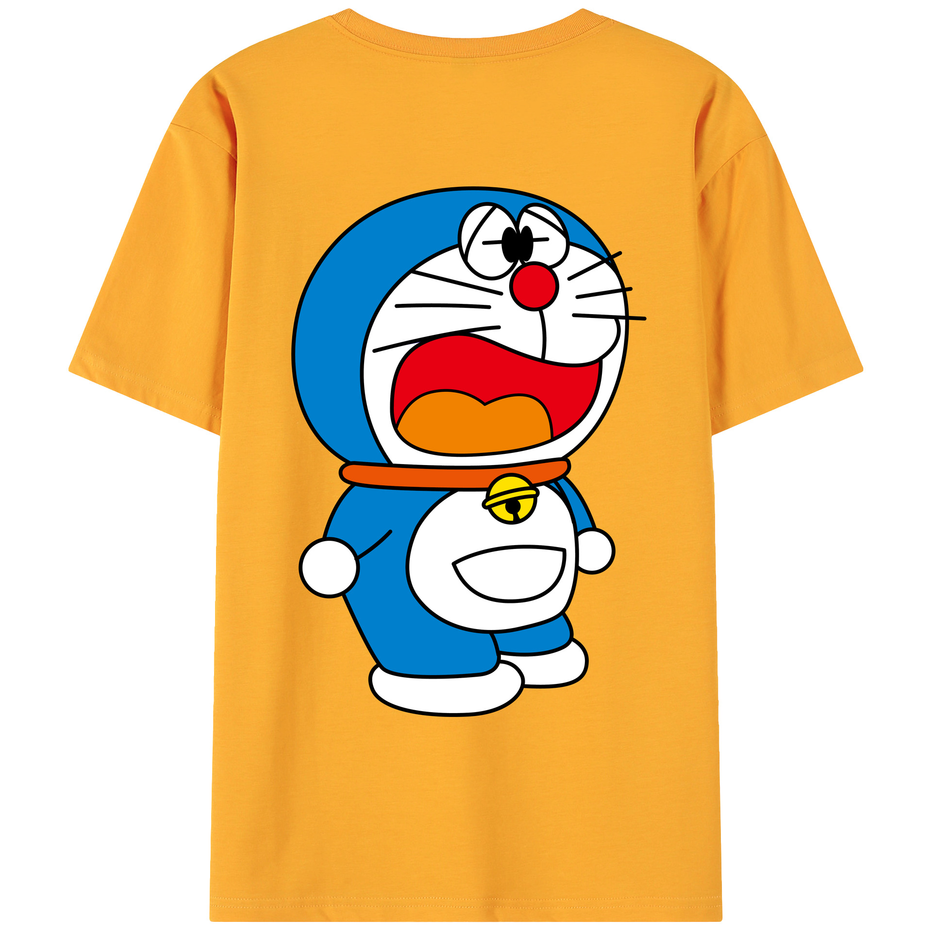 （画像用） ドラえもん Doraemon 綿100％ メンズ半袖Tシャツ（バックプリント） 通気性