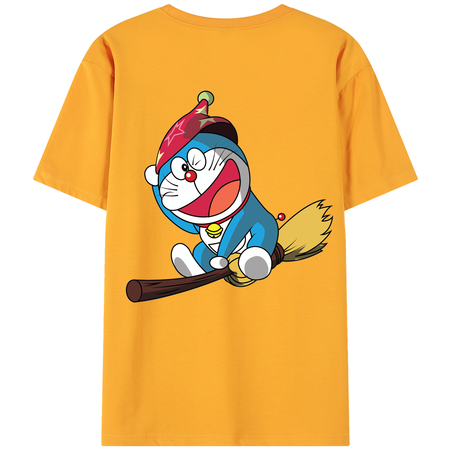 （画像用） ドラえもん Doraemon 綿100％ メンズ半袖Tシャツ（バックプリント） 通気性