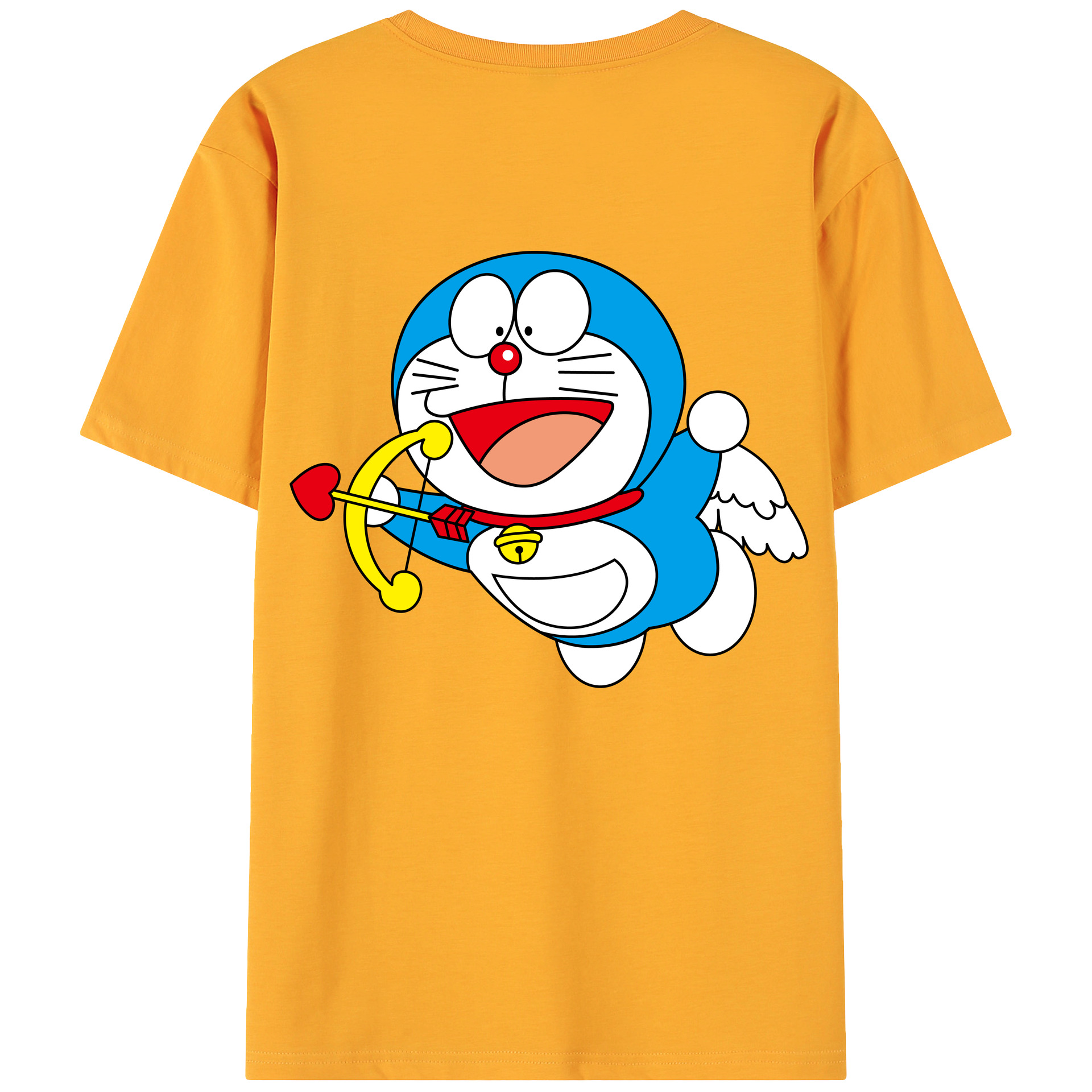 （画像用） ドラえもん Doraemon 綿100％ メンズ半袖Tシャツ（バックプリント） 通気性