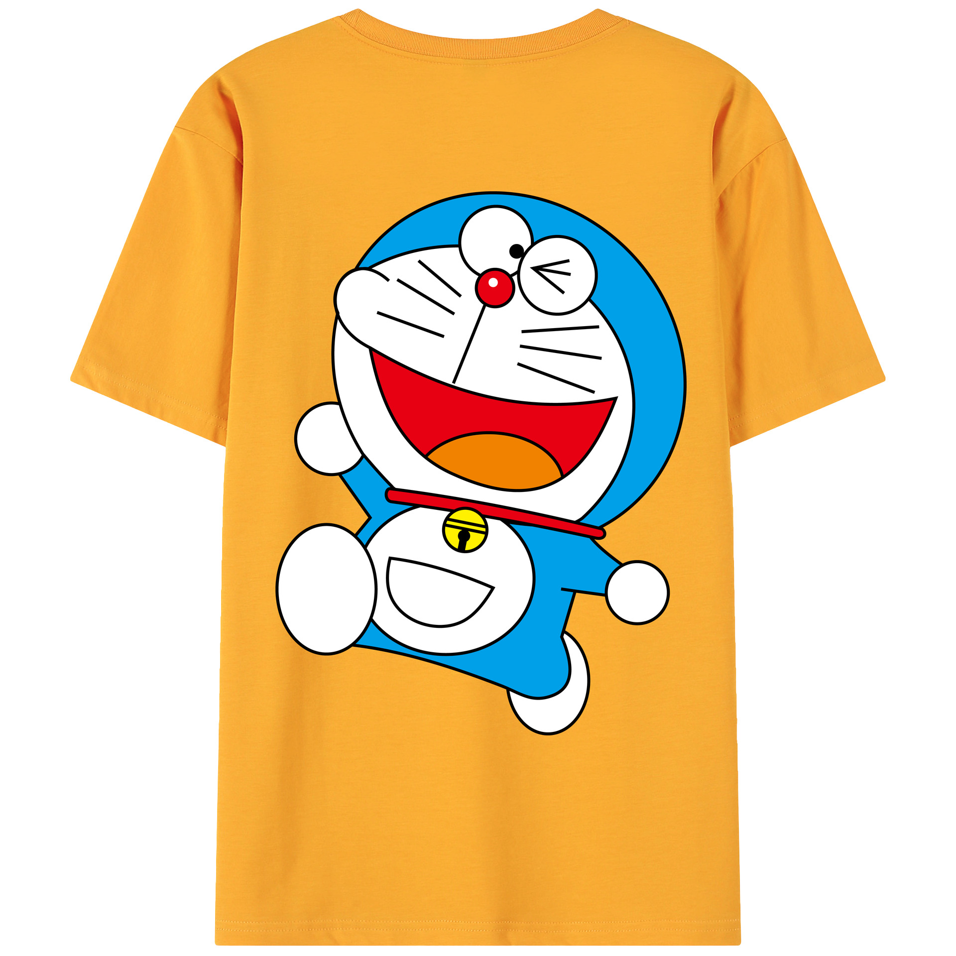 （画像用） ドラえもん Doraemon 綿100％ メンズ半袖Tシャツ（バックプリント） 通気性