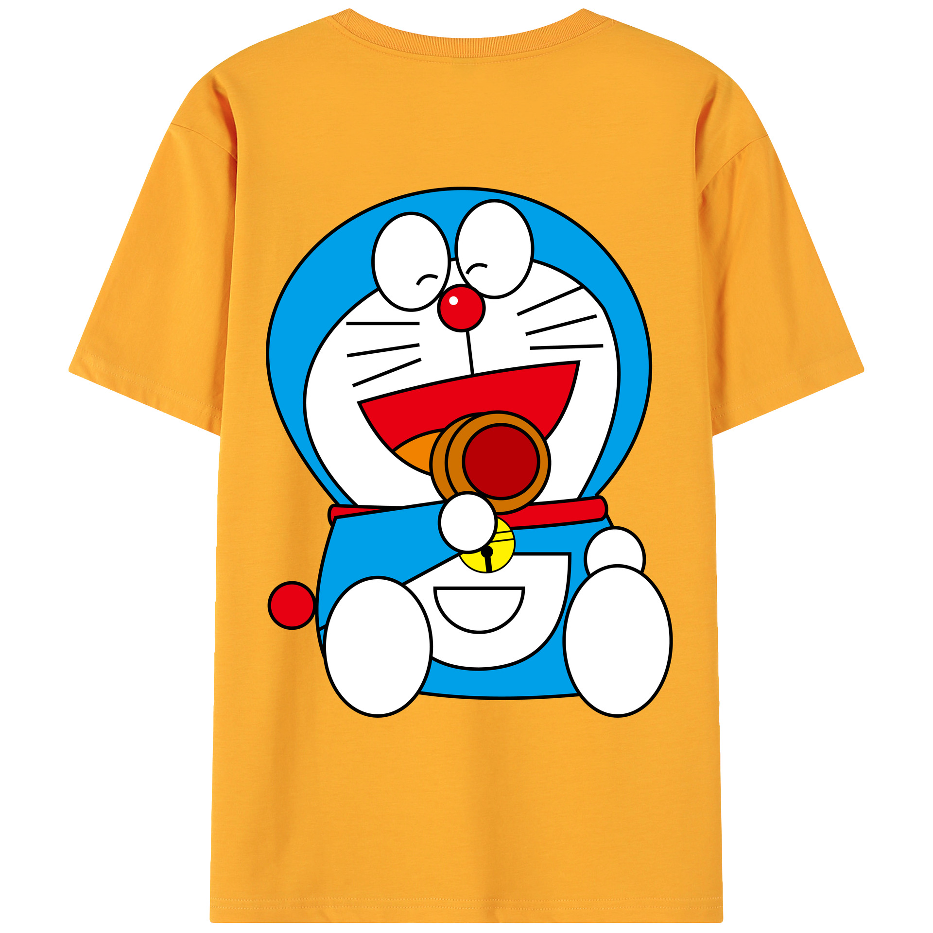 （画像用） ドラえもん Doraemon 綿100％ メンズ半袖Tシャツ（バックプリント） 通気性