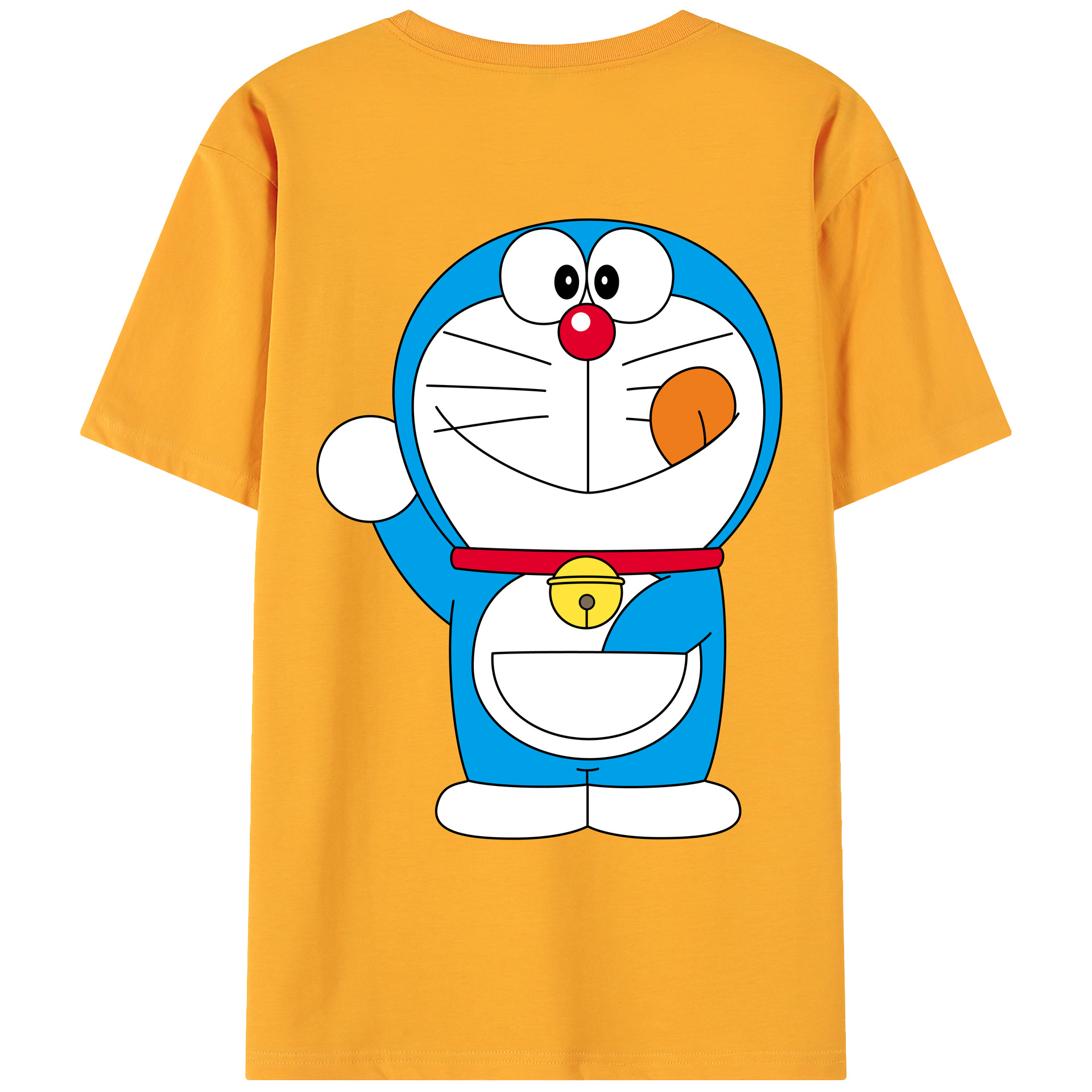（画像用） ドラえもん Doraemon 綿100％ メンズ半袖Tシャツ（バックプリント） 通気性