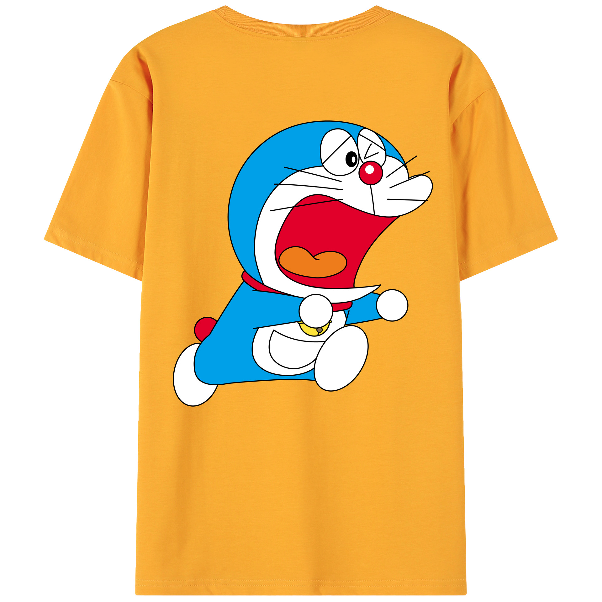 （画像用） ドラえもん Doraemon 綿100％ メンズ半袖Tシャツ（バックプリント） 通気性