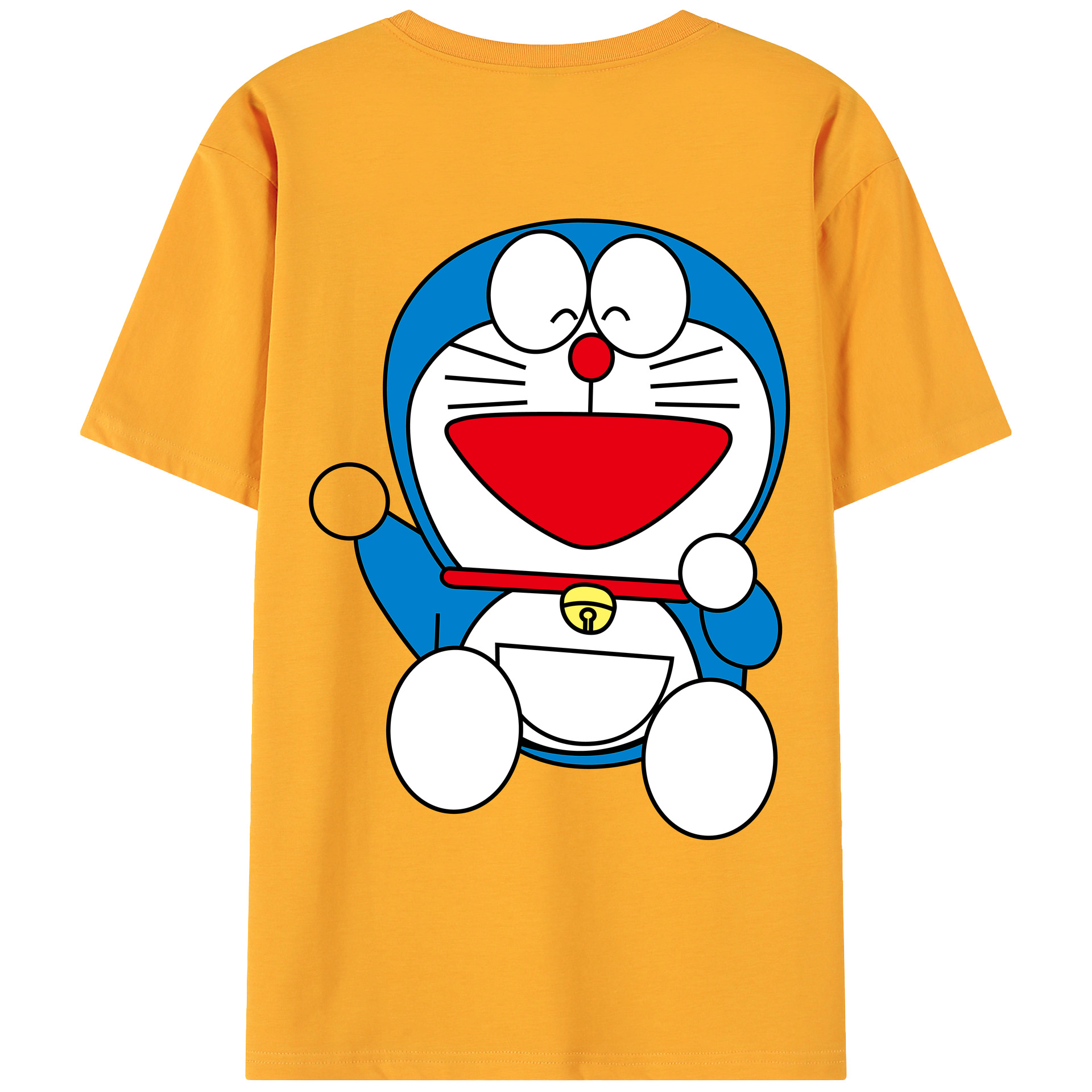 （画像用） ドラえもん Doraemon 綿100％ メンズ半袖Tシャツ（バックプリント） 通気性