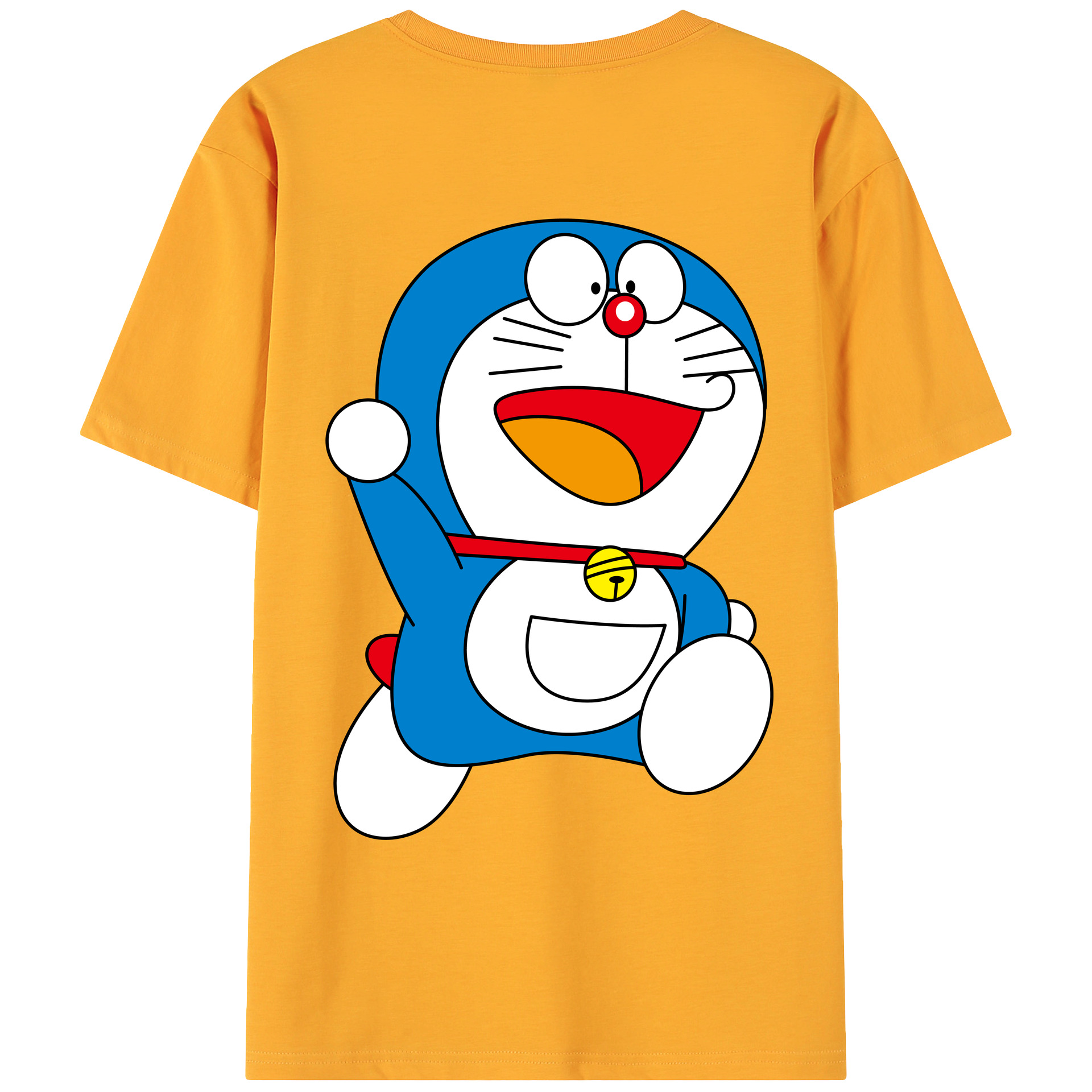 （画像用） ドラえもん Doraemon 綿100％ メンズ半袖Tシャツ（バックプリント） 通気性