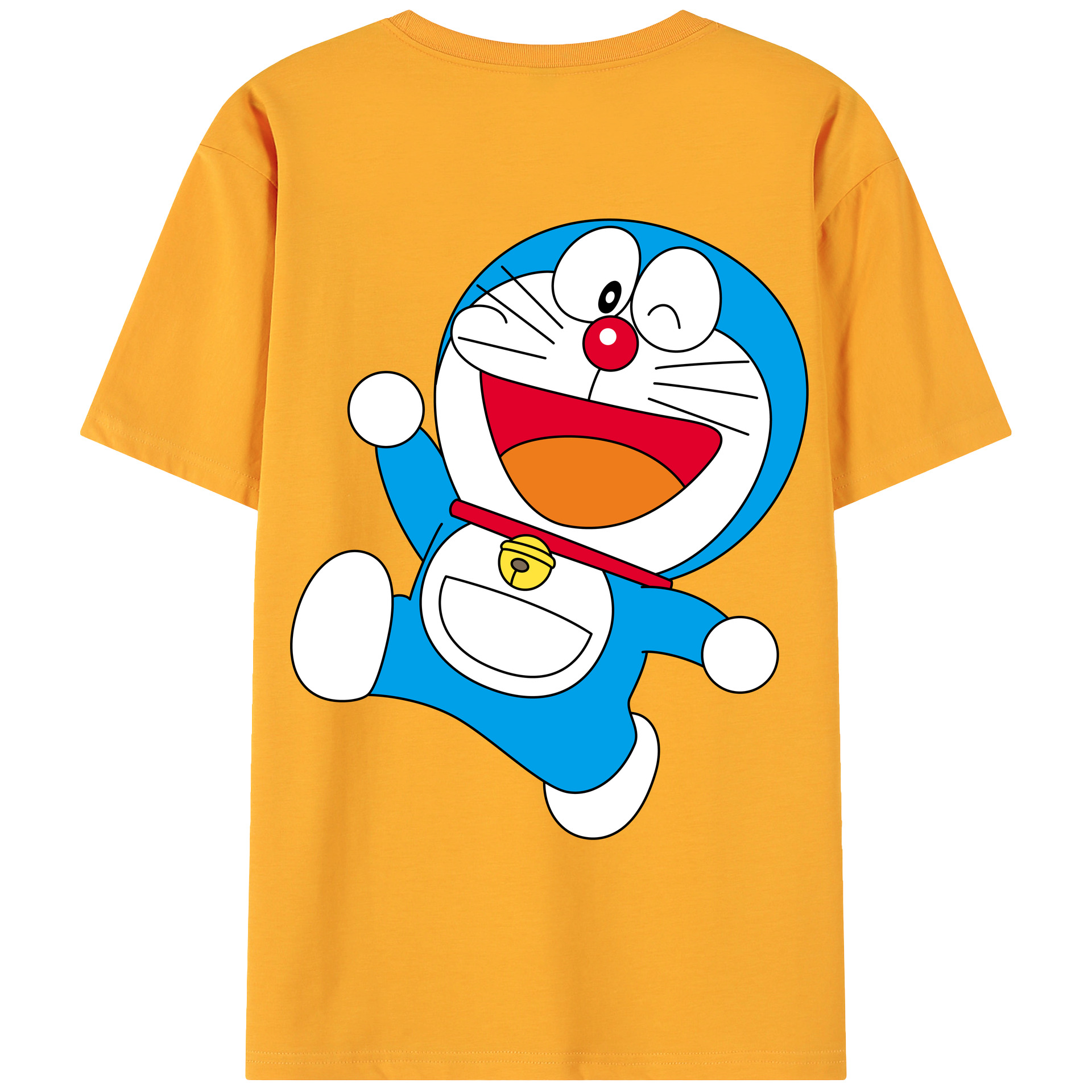 （画像用） ドラえもん Doraemon 綿100％ メンズ半袖Tシャツ（バックプリント） 通気性