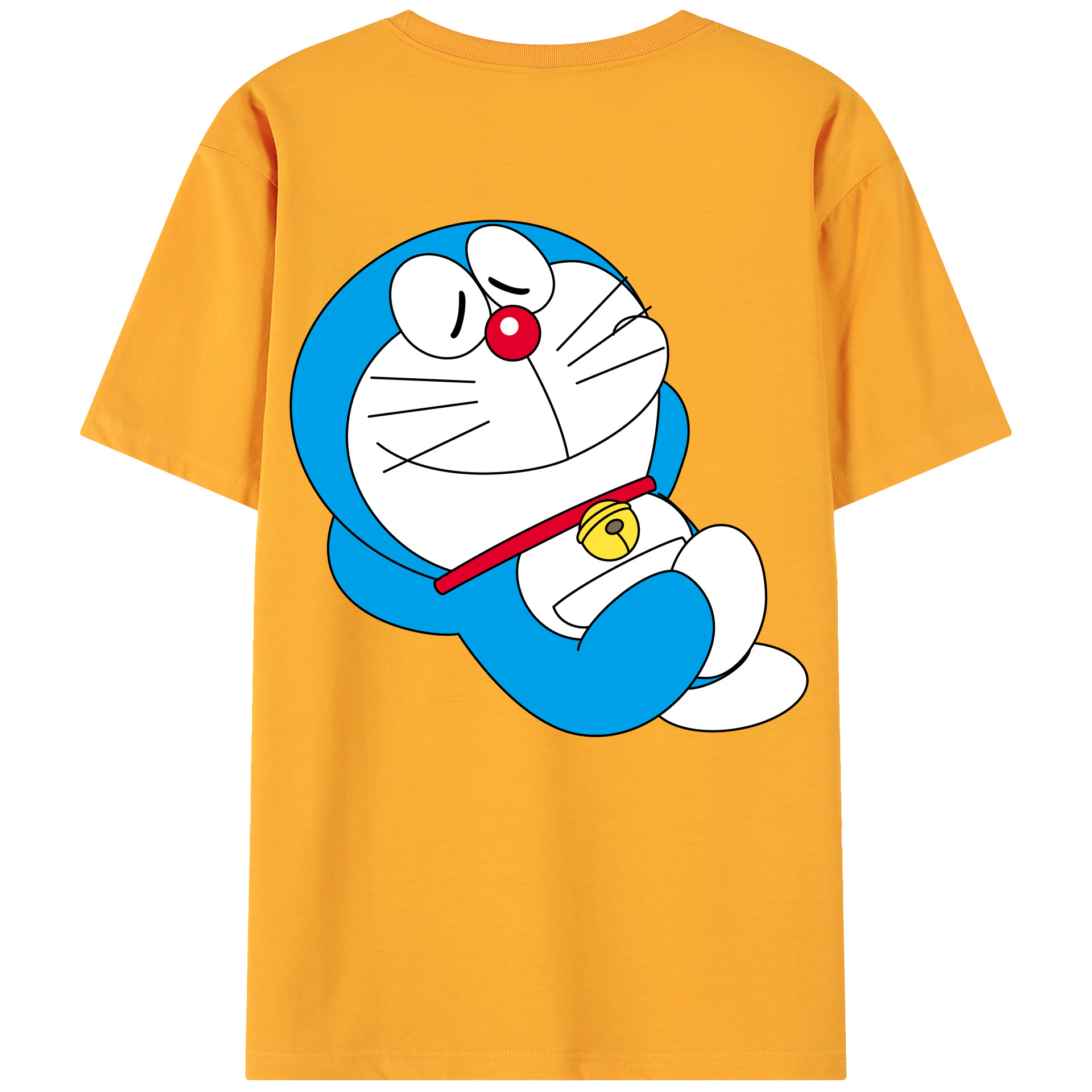 （画像用） ドラえもん Doraemon 綿100％ メンズ半袖Tシャツ（バックプリント） 通気性