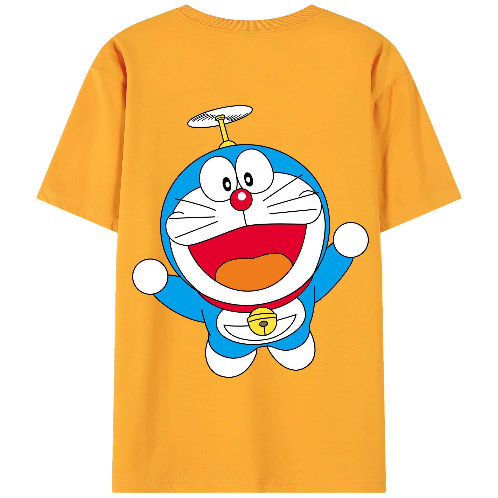 （画像用） ドラえもん Doraemon 綿100％ メンズ半袖Tシャツ（バックプリント） 通気性