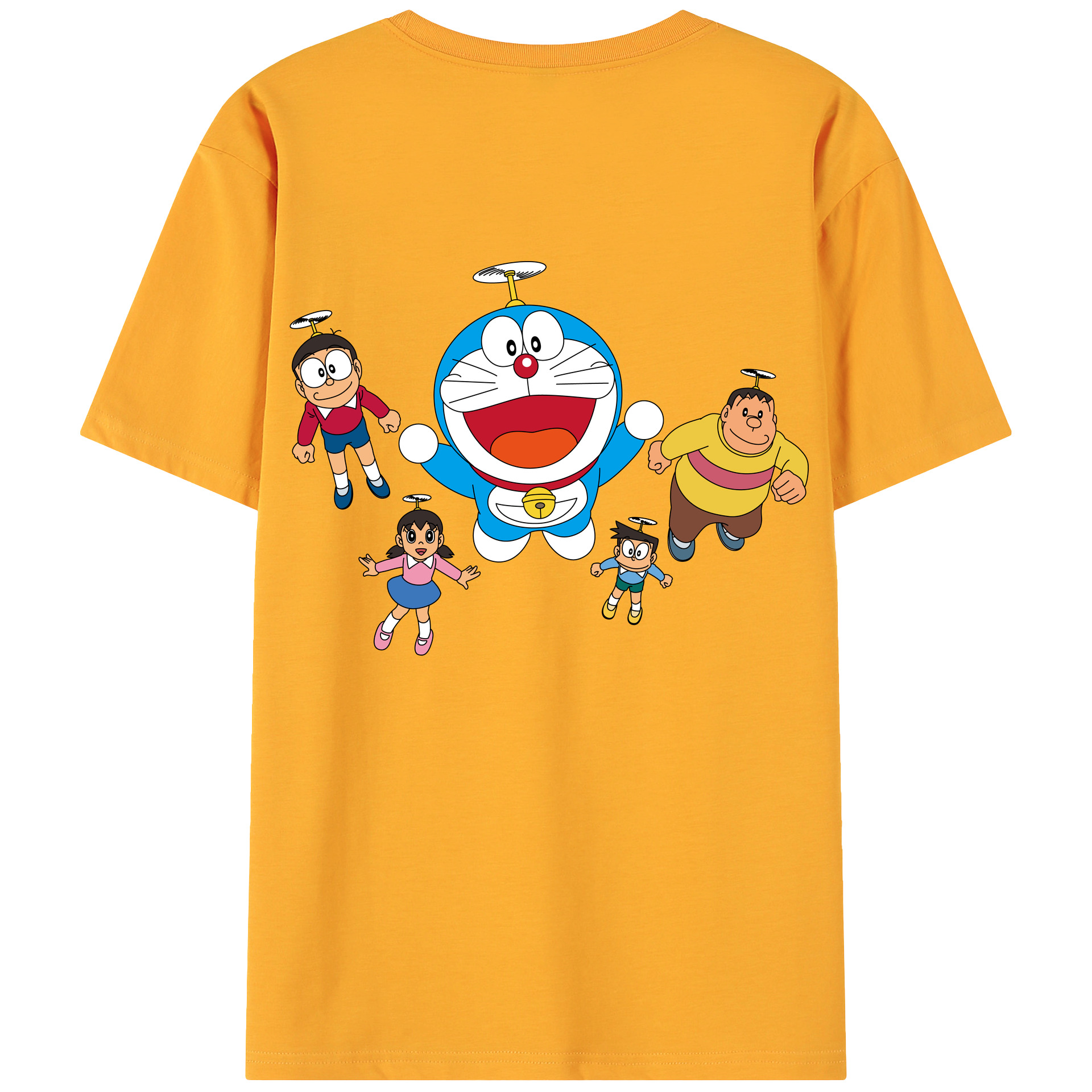 （画像用） ドラえもん 骨川 スネ夫 Doraemon Honekawa Suneo 綿100％ メンズ半袖Tシャツ（バックプリント） 通気性