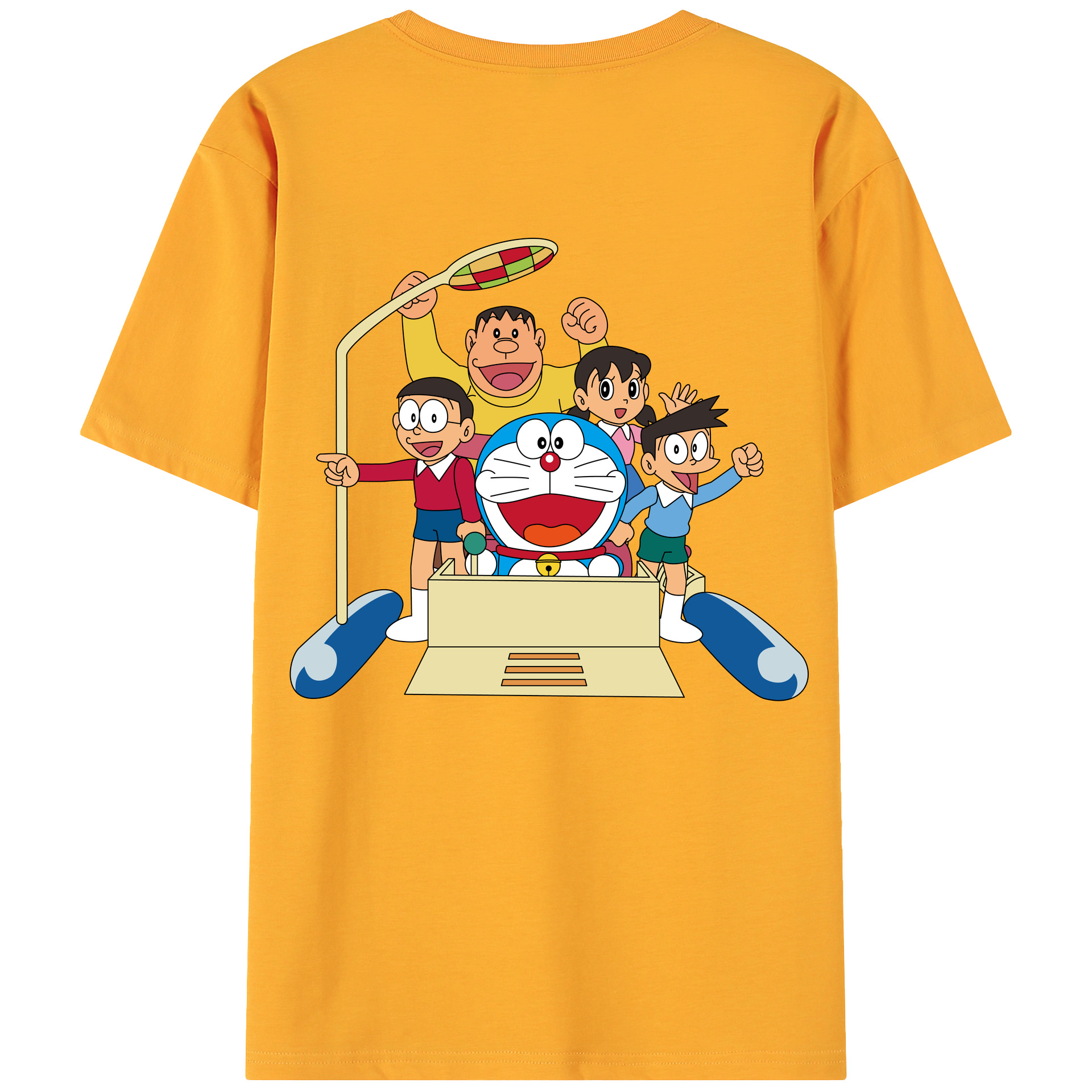 （画像用） ドラえもん 骨川 スネ夫 Doraemon Honekawa Suneo 綿100％ メンズ半袖Tシャツ（バックプリント） 通気性