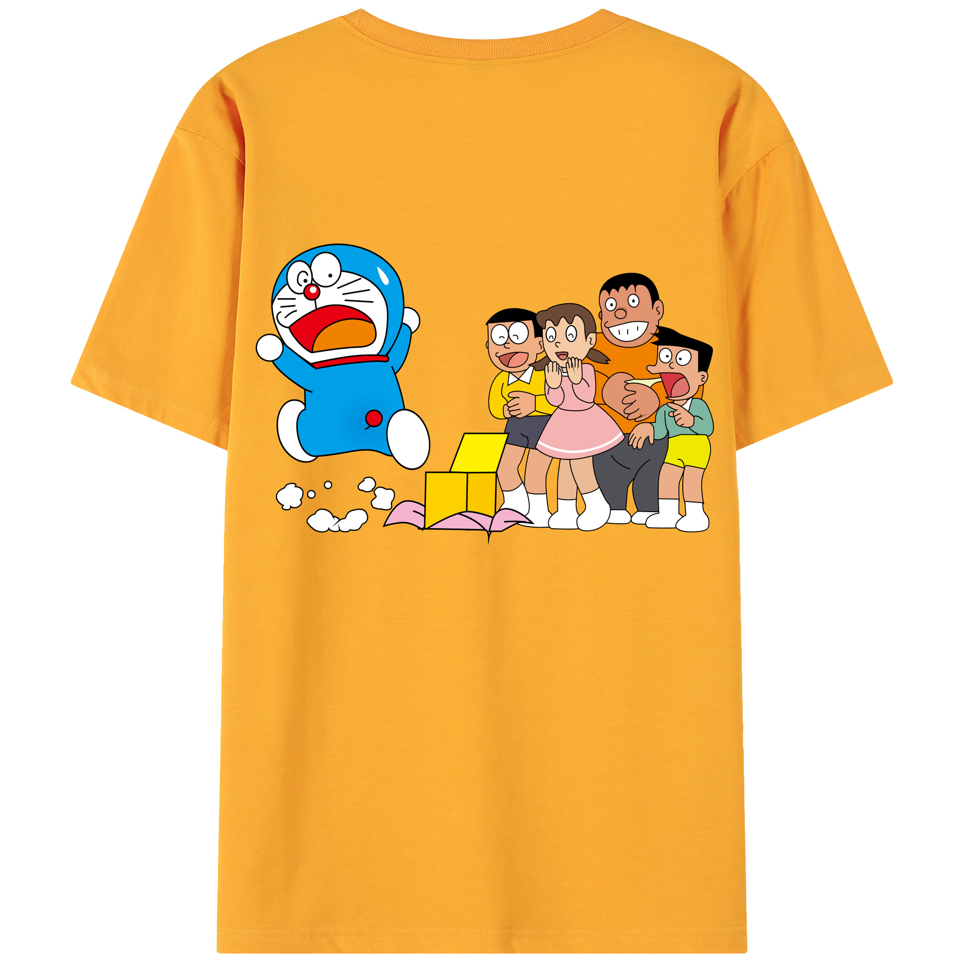 （画像用） ドラえもん 骨川 スネ夫 Doraemon Honekawa Suneo 綿100％ メンズ半袖Tシャツ（バックプリント） 通気性
