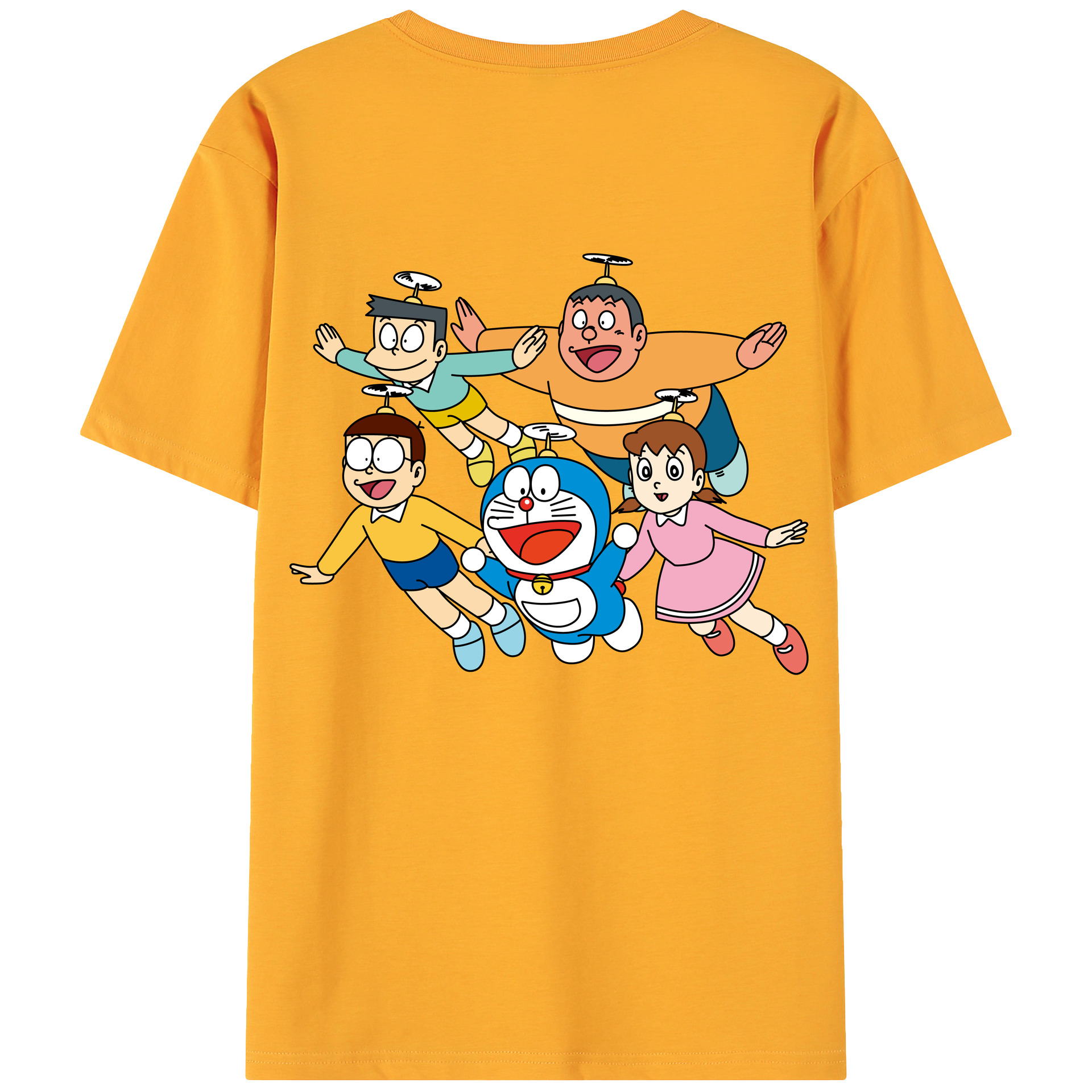 （画像用） ドラえもん 骨川 スネ夫 Doraemon Honekawa Suneo 綿100％ メンズ半袖Tシャツ（バックプリント） 通気性