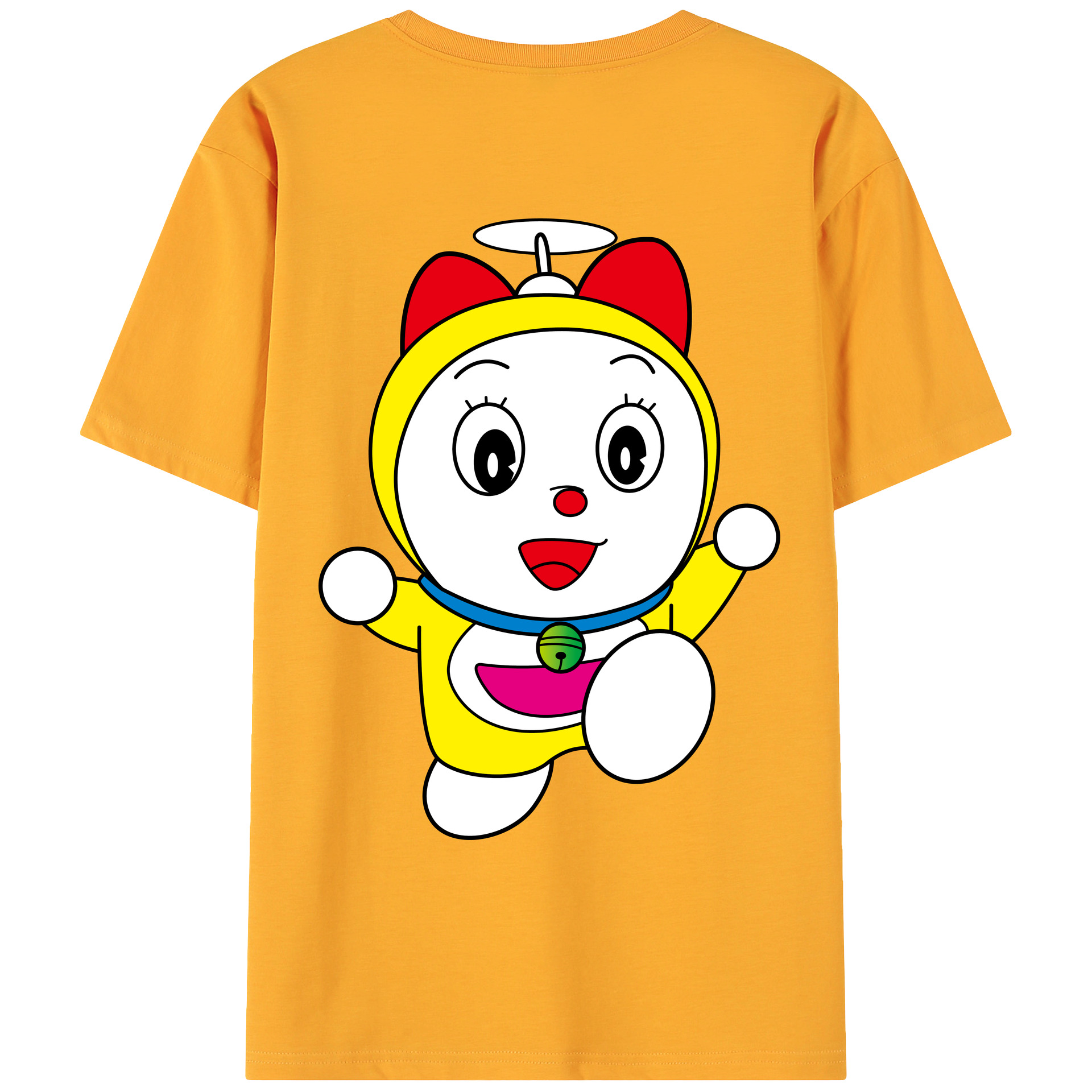 （画像用） ドラえもん ドラミ Doraemon Dorami 綿100％ メンズ半袖Tシャツ（バックプリント） 通気性