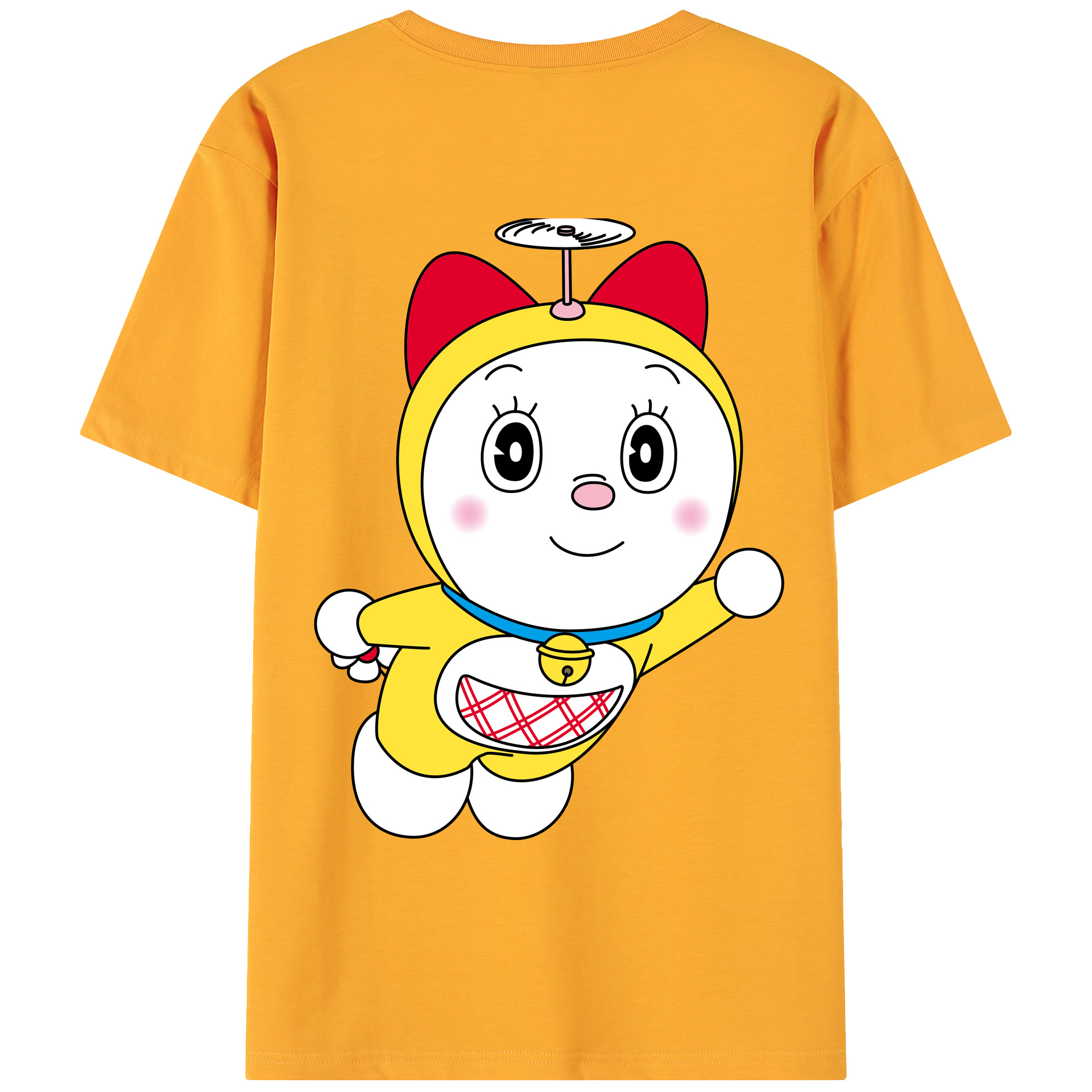 （画像用） ドラえもん ドラミ Doraemon Dorami 綿100％ メンズ半袖Tシャツ（バックプリント） 通気性