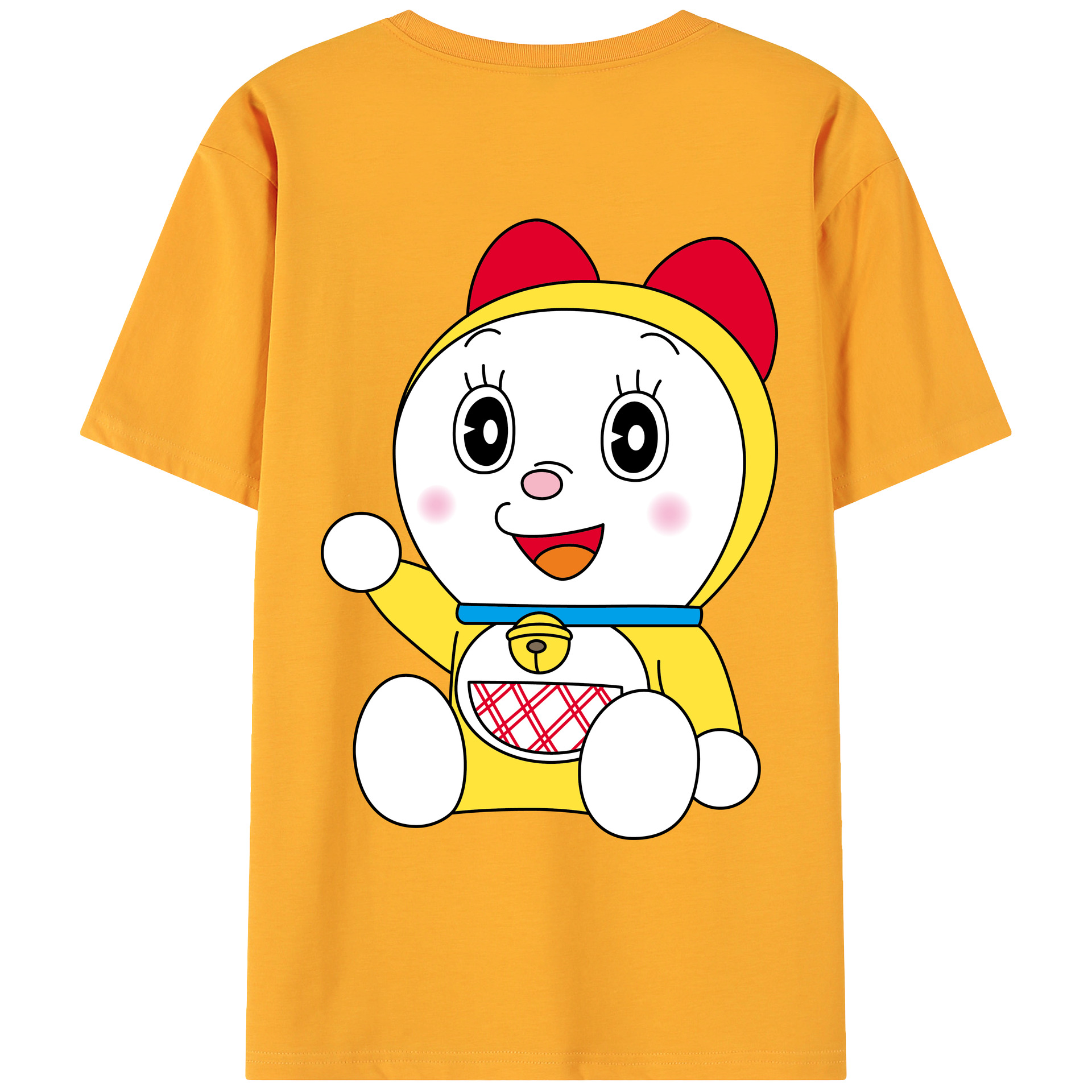 （画像用） ドラえもん ドラミ Doraemon Dorami 綿100％ メンズ半袖Tシャツ（バックプリント） 通気性