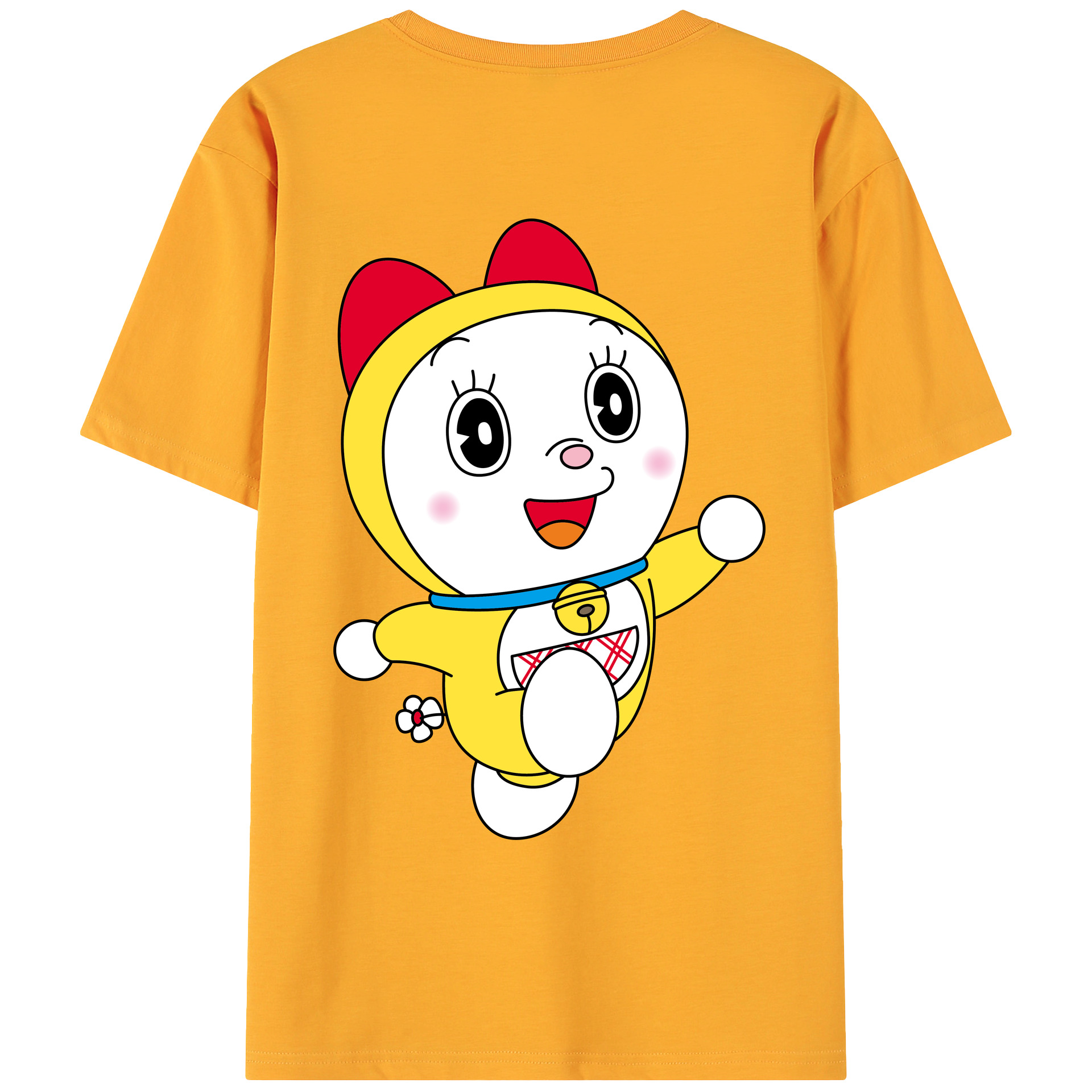 （画像用） ドラえもん ドラミ Doraemon Dorami 綿100％ メンズ半袖Tシャツ（バックプリント） 通気性