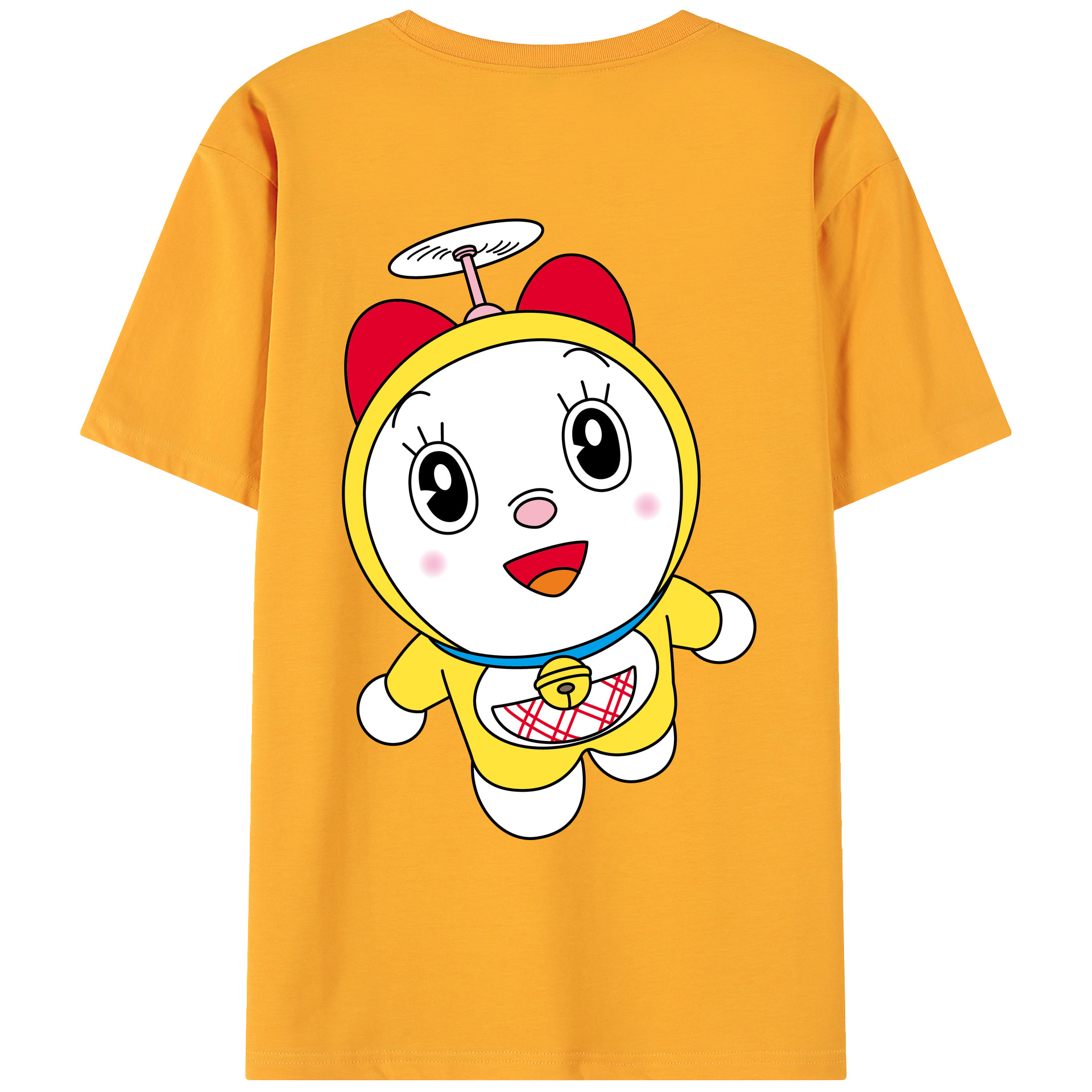 （画像用） ドラえもん ドラミ Doraemon Dorami 綿100％ メンズ半袖Tシャツ（バックプリント） 通気性