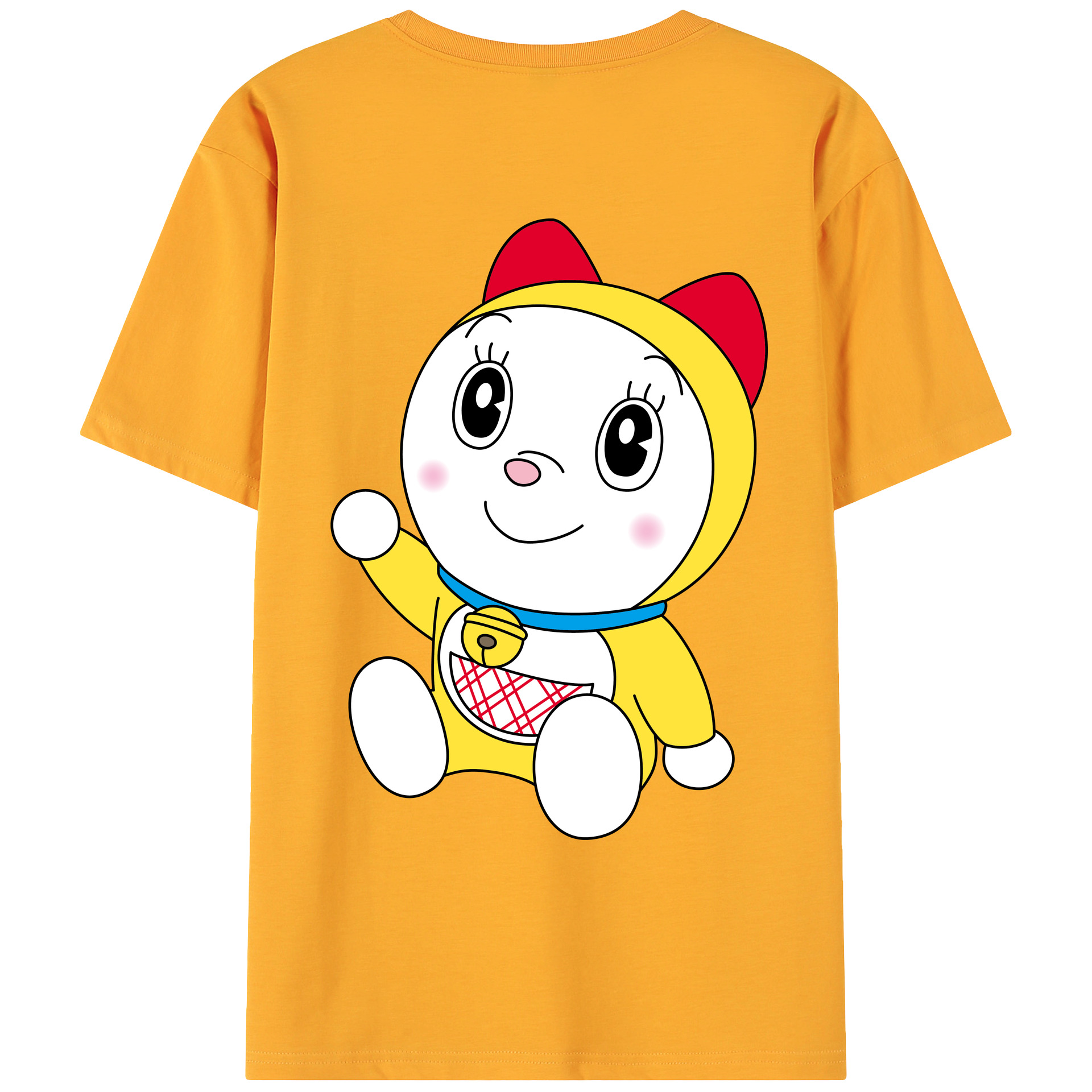 （画像用） ドラえもん ドラミ Doraemon Dorami 綿100％ メンズ半袖Tシャツ（バックプリント） 通気性