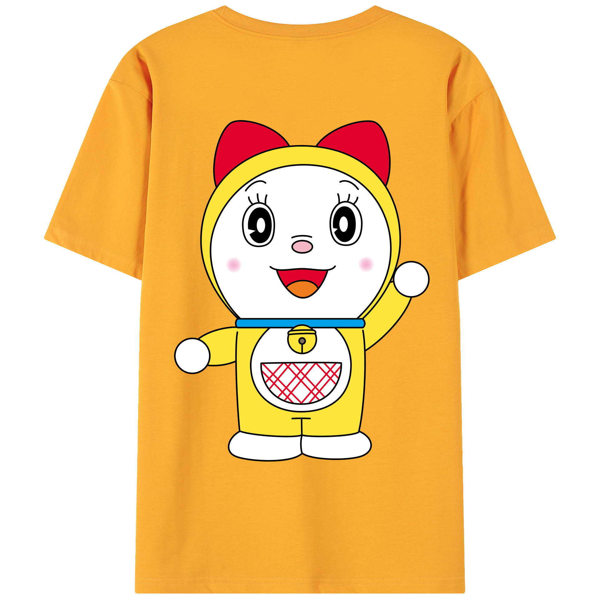 （画像用） ドラえもん ドラミ Doraemon Dorami 綿100％ メンズ半袖Tシャツ（バックプリント） 通気性