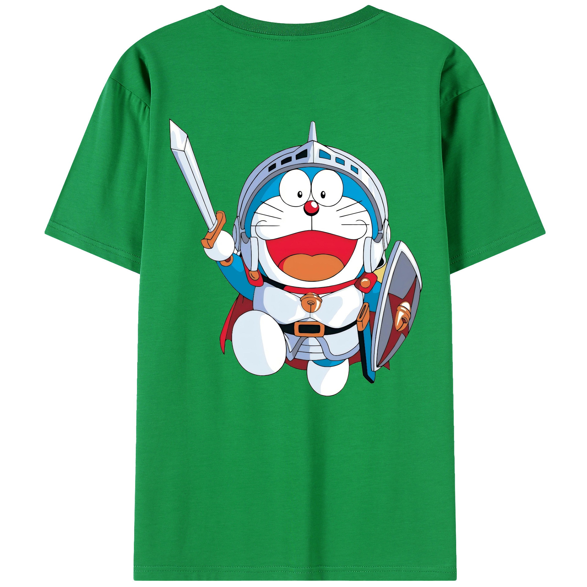 （画像用） ドラえもん Doraemon 綿100％ メンズ半袖Tシャツ（バックプリント） 通気性