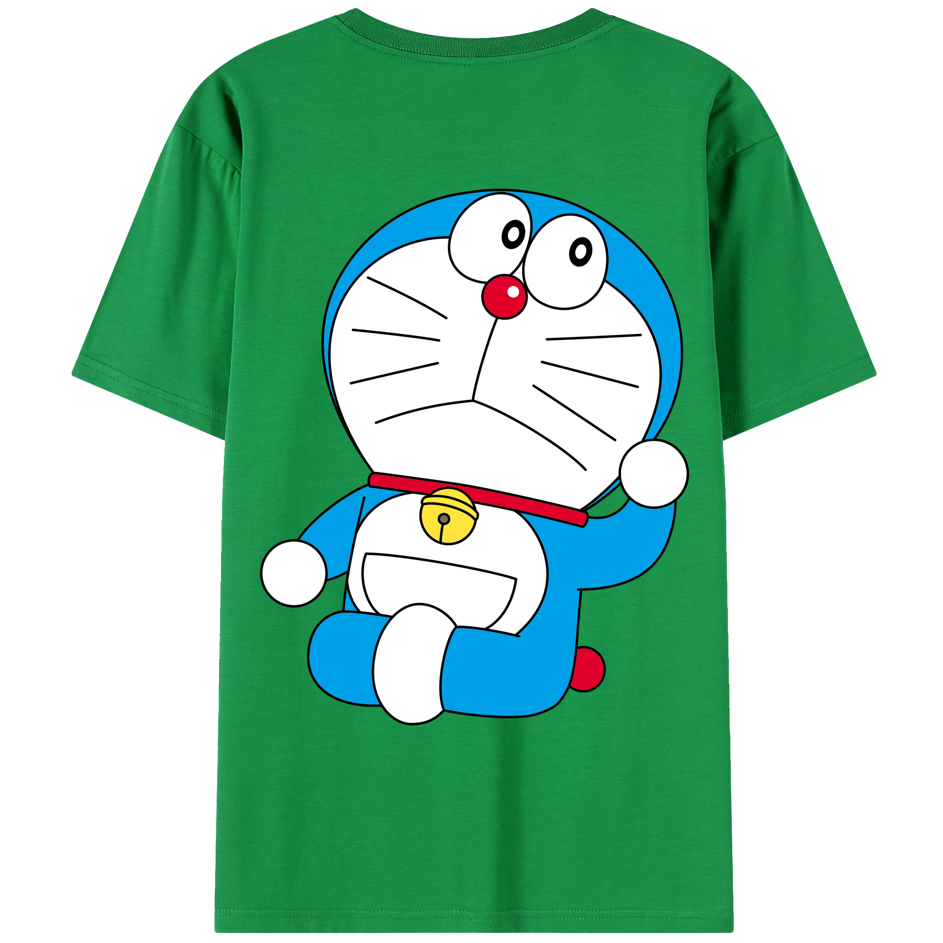 （画像用） ドラえもん Doraemon 綿100％ メンズ半袖Tシャツ（バックプリント） 通気性