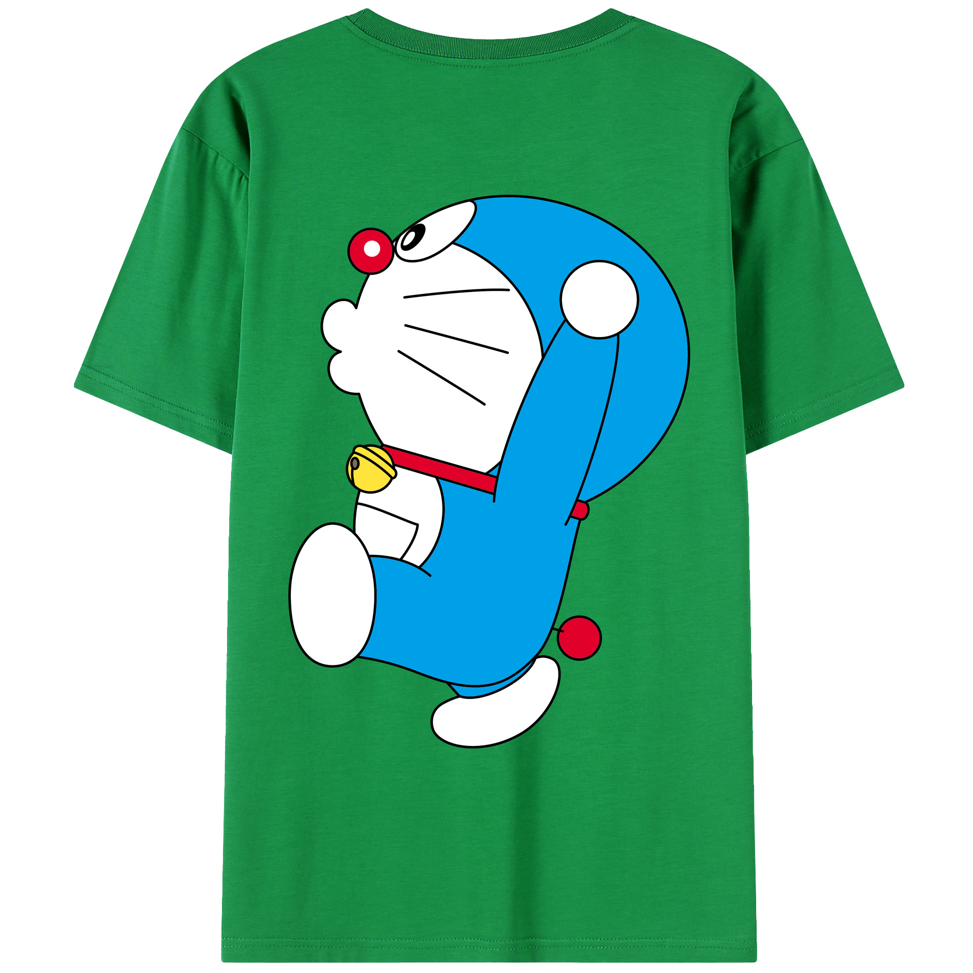 （画像用） ドラえもん Doraemon 綿100％ メンズ半袖Tシャツ（バックプリント） 通気性