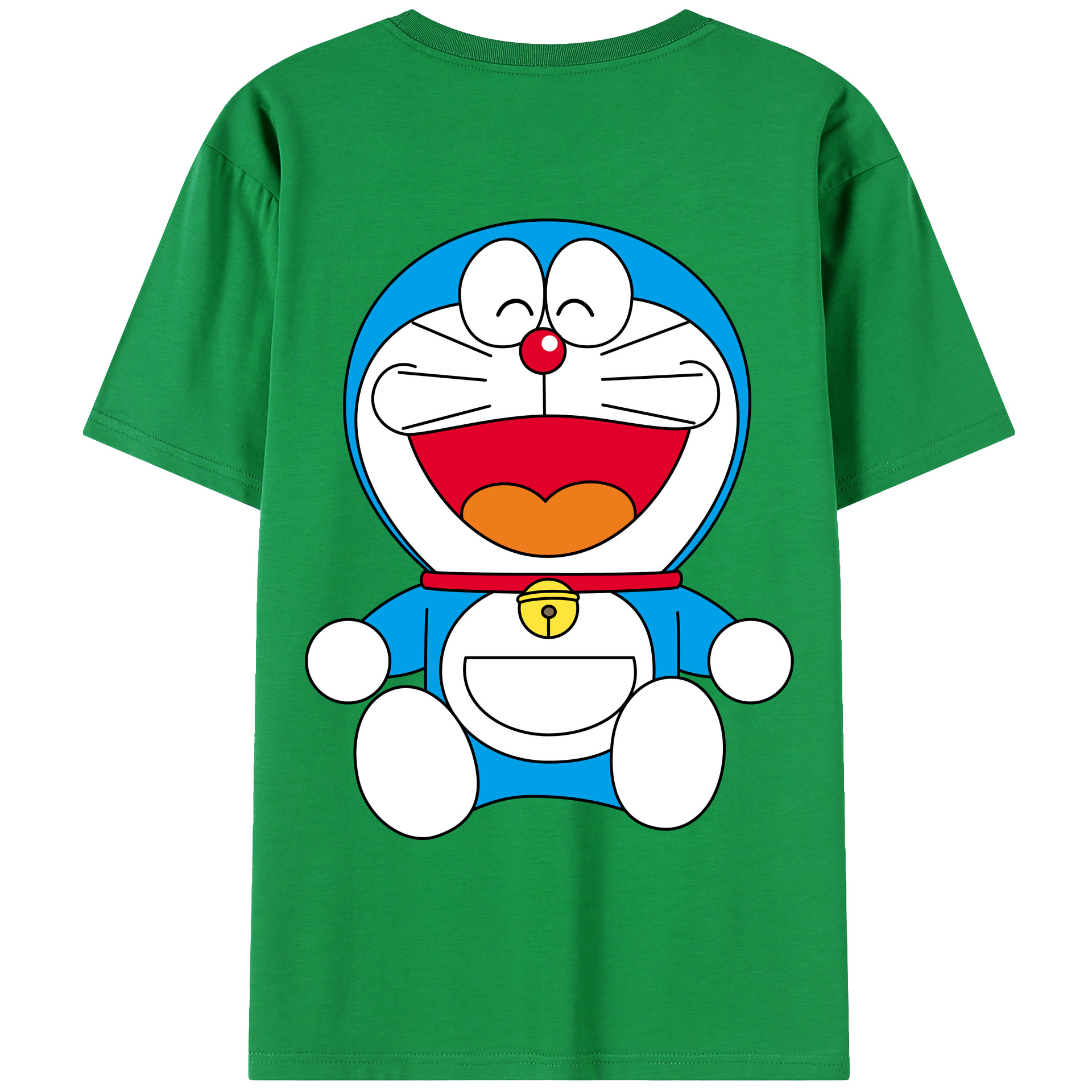 （画像用） ドラえもん Doraemon 綿100％ メンズ半袖Tシャツ（バックプリント） 通気性