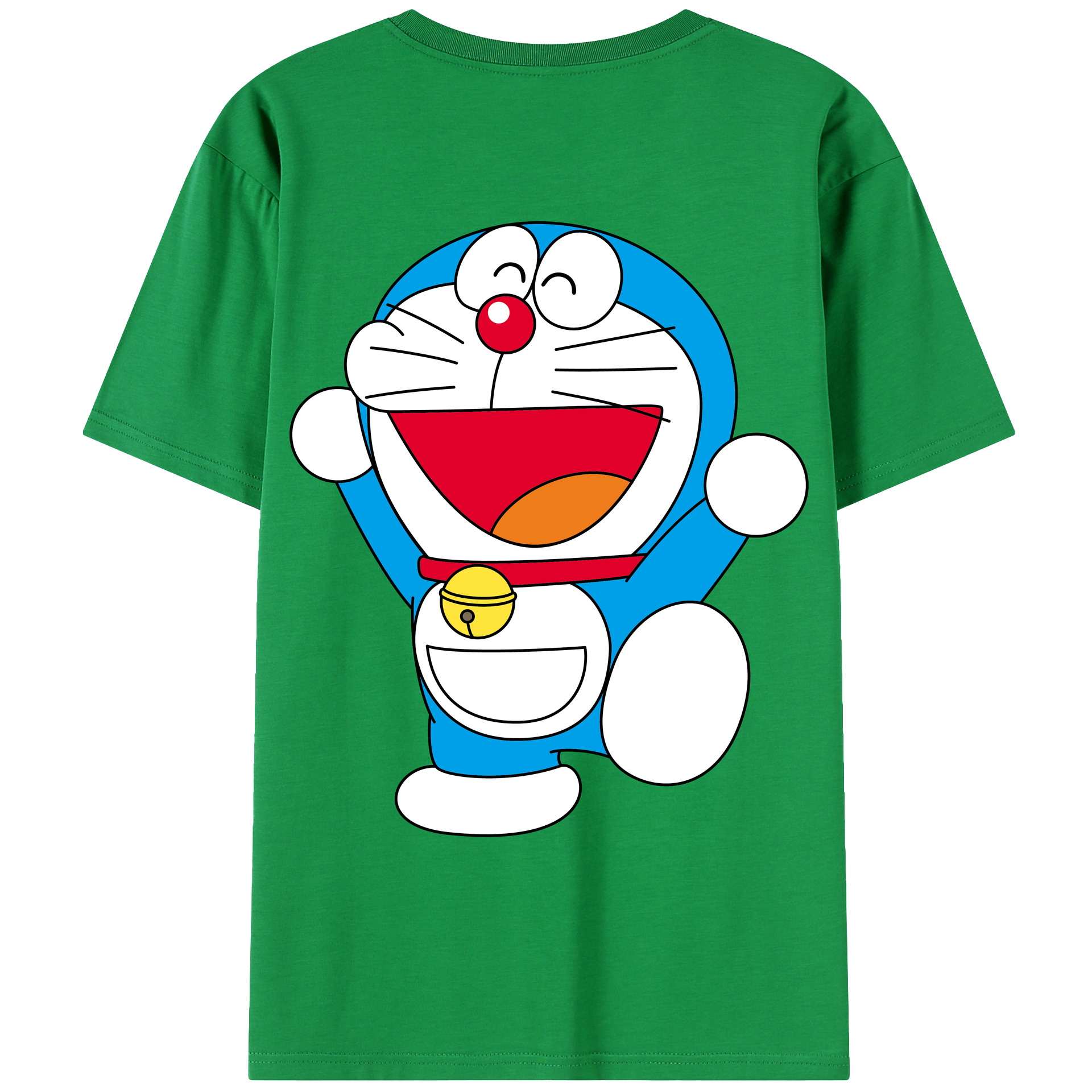 （画像用） ドラえもん Doraemon 綿100％ メンズ半袖Tシャツ（バックプリント） 通気性