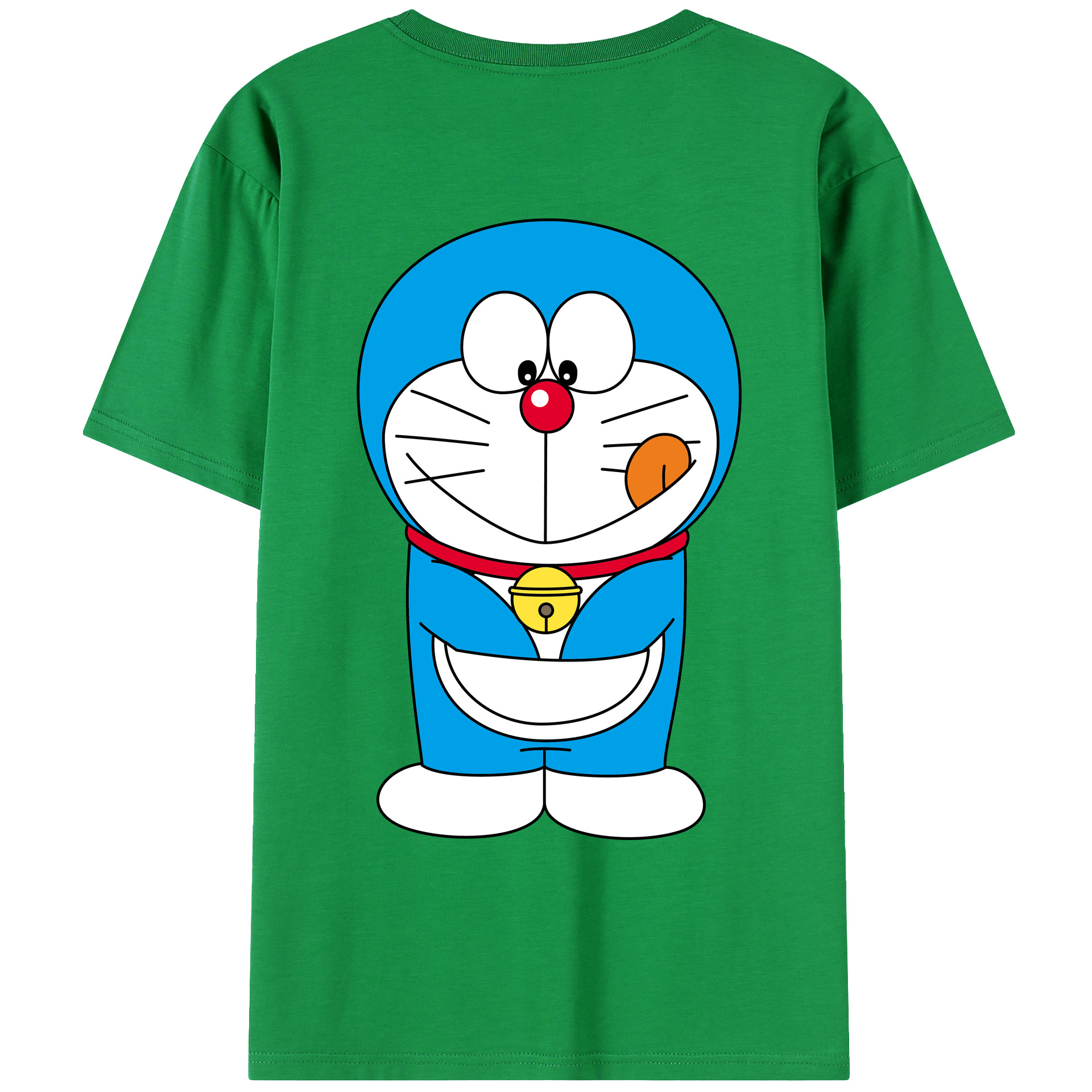 （画像用） ドラえもん Doraemon 綿100％ メンズ半袖Tシャツ（バックプリント） 通気性