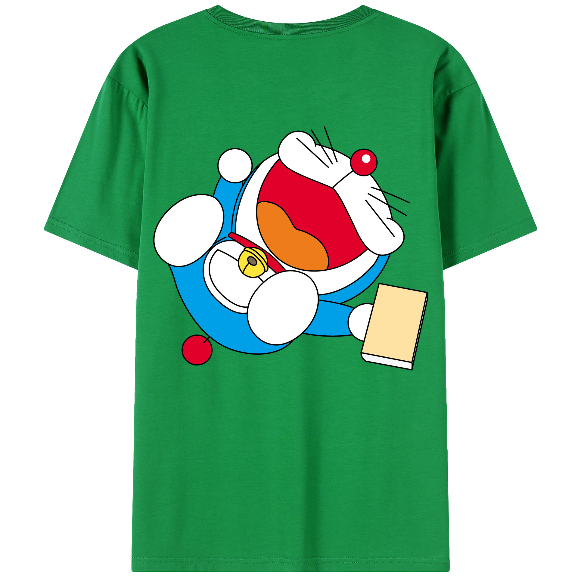 （画像用） ドラえもん Doraemon 綿100％ メンズ半袖Tシャツ（バックプリント） 通気性