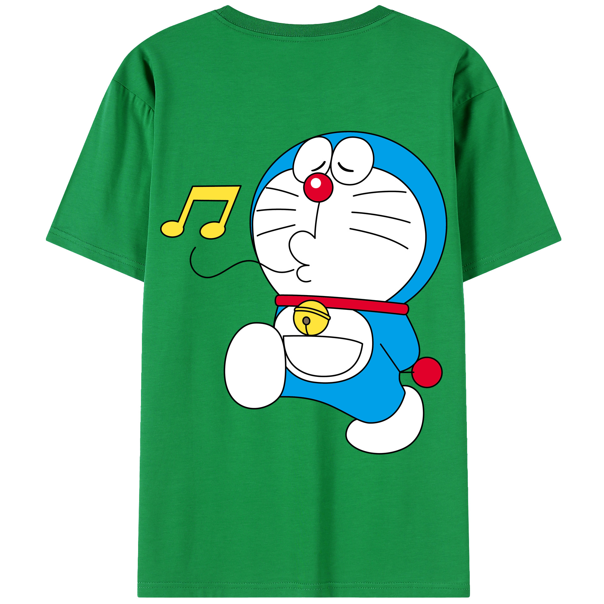 （画像用） ドラえもん Doraemon 綿100％ メンズ半袖Tシャツ（バックプリント） 通気性