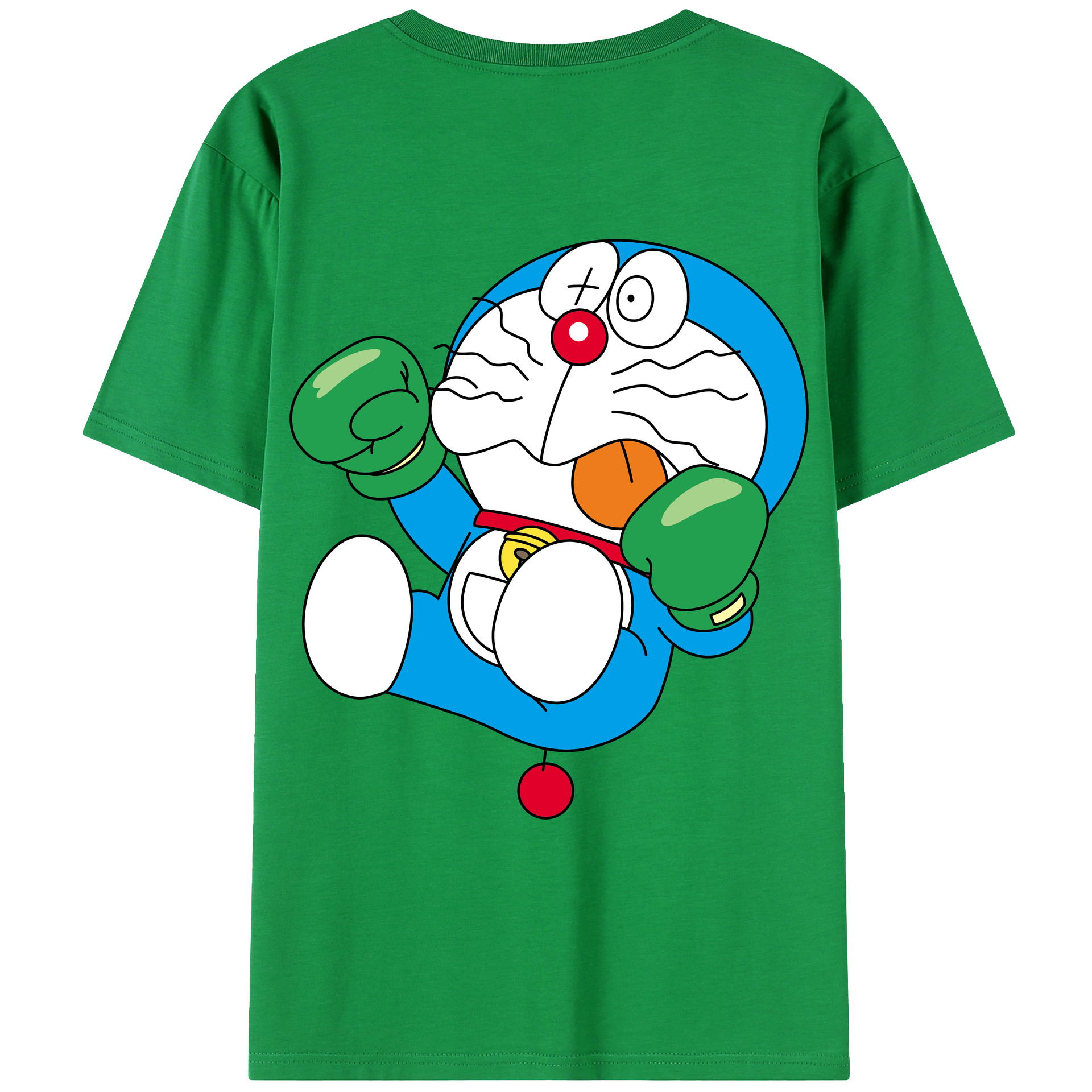 （画像用） ドラえもん Doraemon 綿100％ メンズ半袖Tシャツ（バックプリント） 通気性