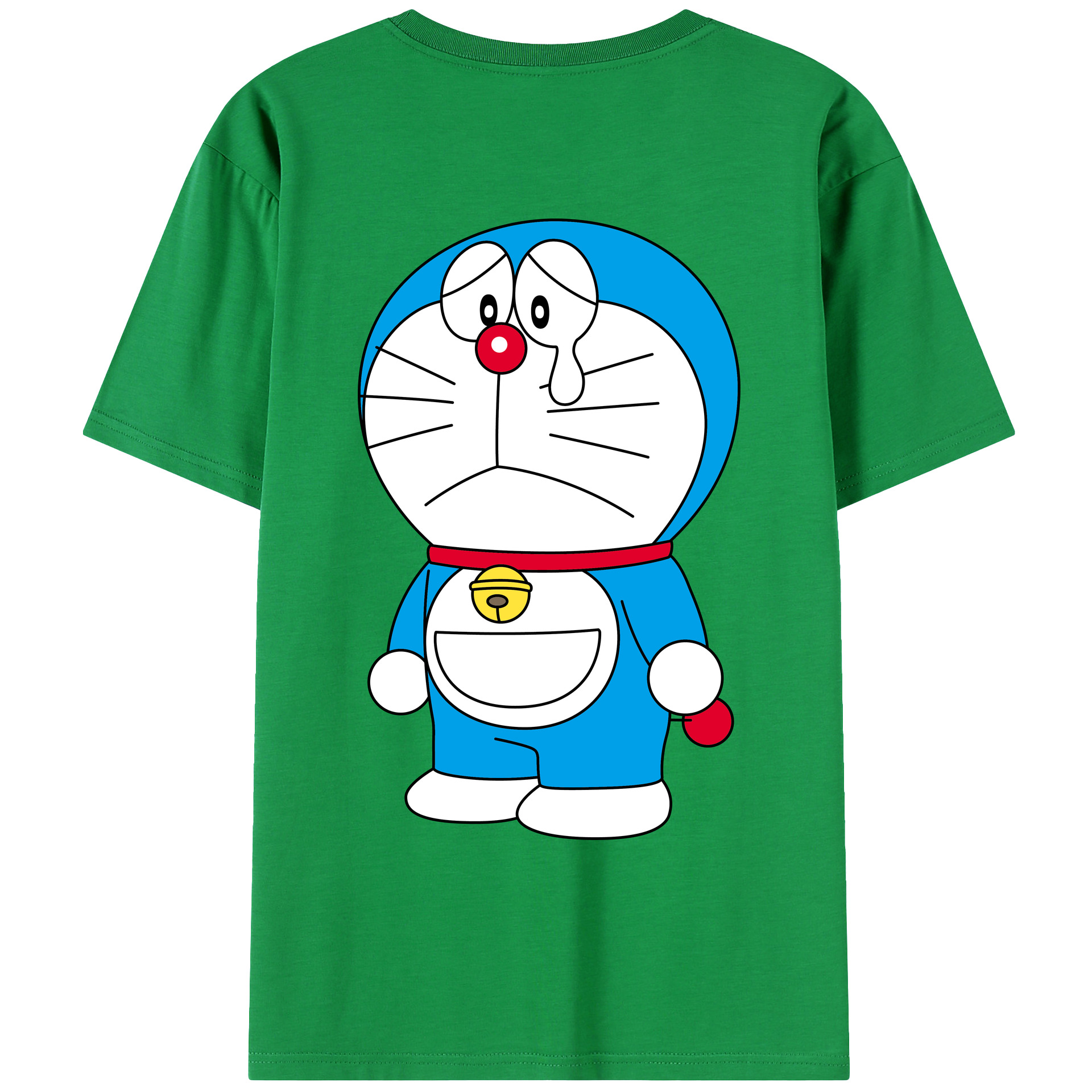 （画像用） ドラえもん Doraemon 綿100％ メンズ半袖Tシャツ（バックプリント） 通気性