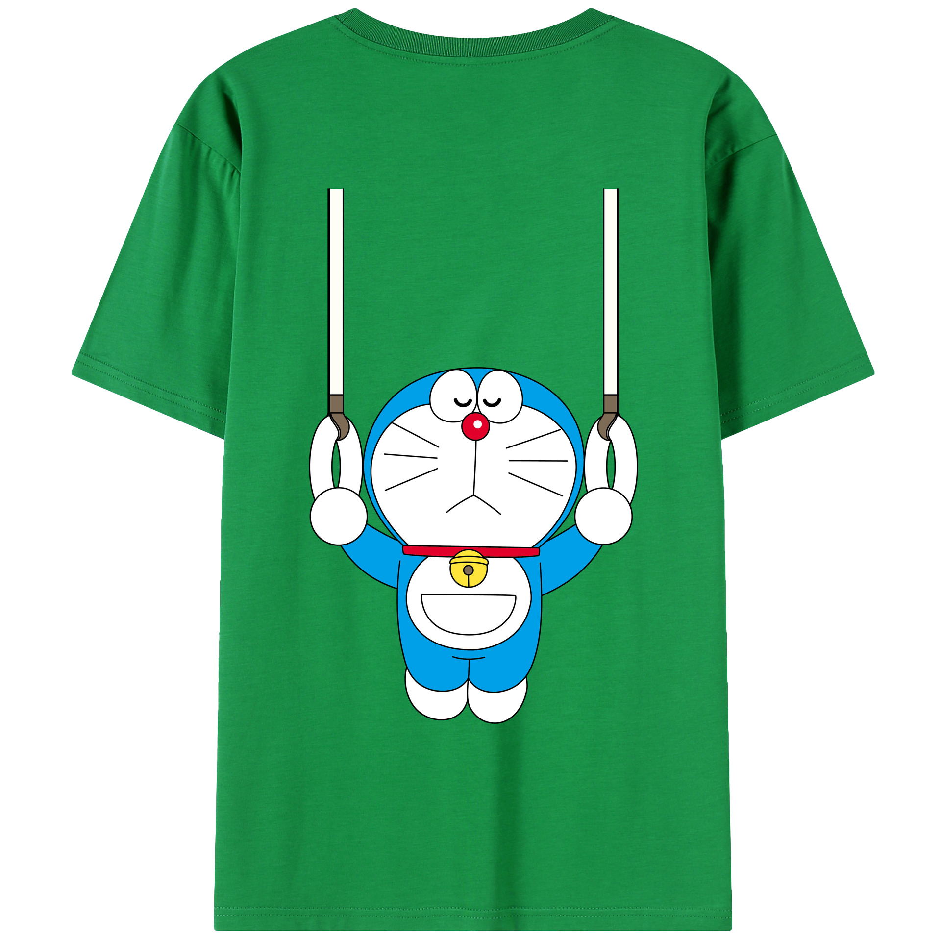 （画像用） ドラえもん Doraemon 綿100％ メンズ半袖Tシャツ（バックプリント） 通気性