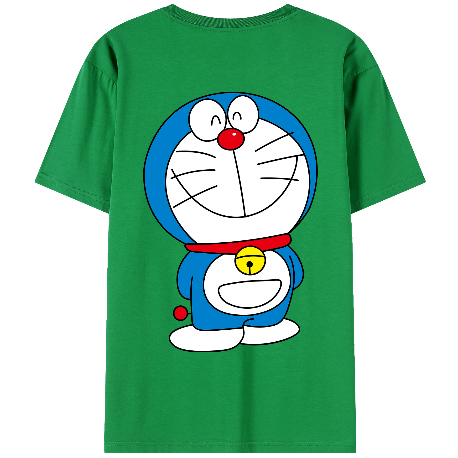 （画像用） ドラえもん Doraemon 綿100％ メンズ半袖Tシャツ（バックプリント） 通気性