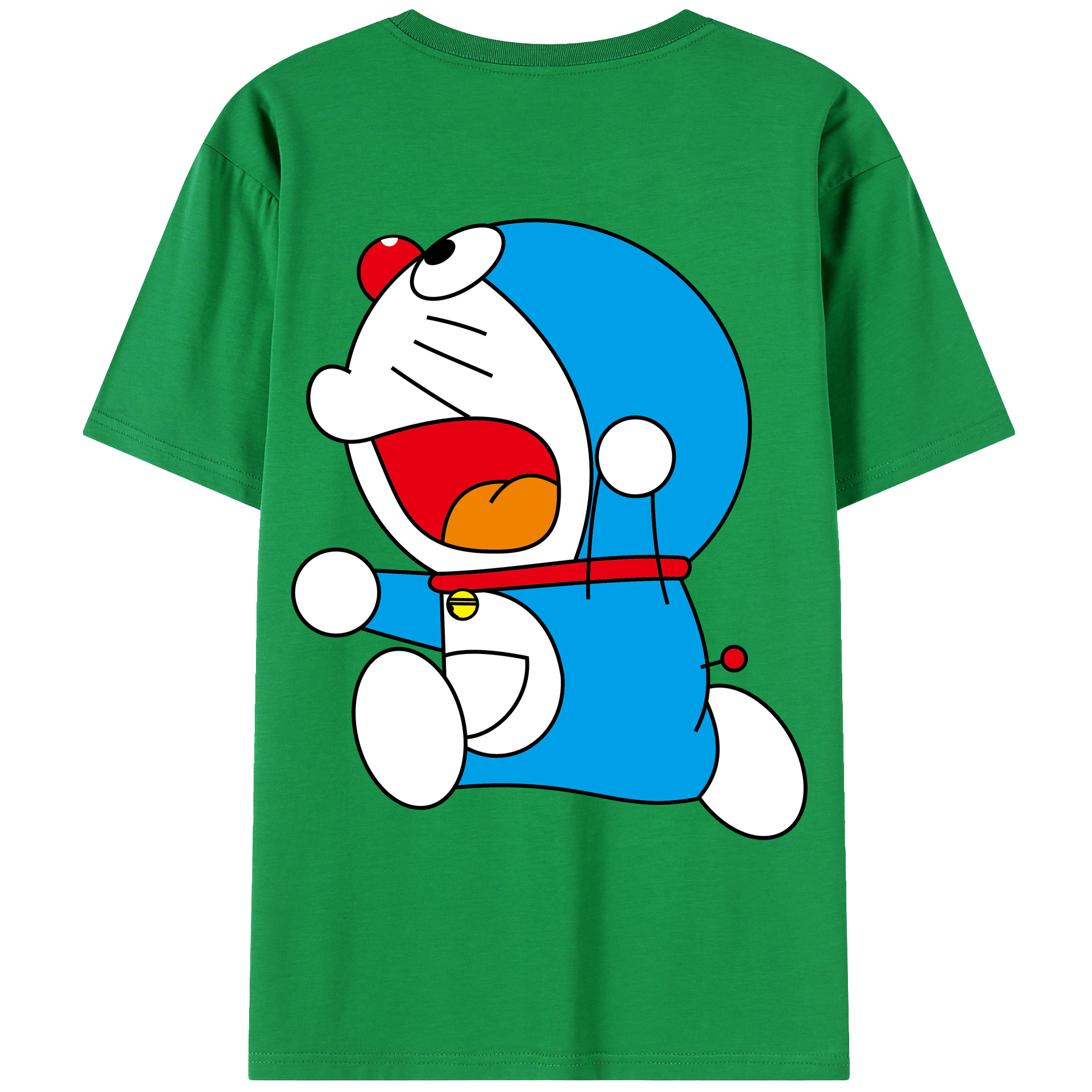 （画像用） ドラえもん Doraemon 綿100％ メンズ半袖Tシャツ（バックプリント） 通気性