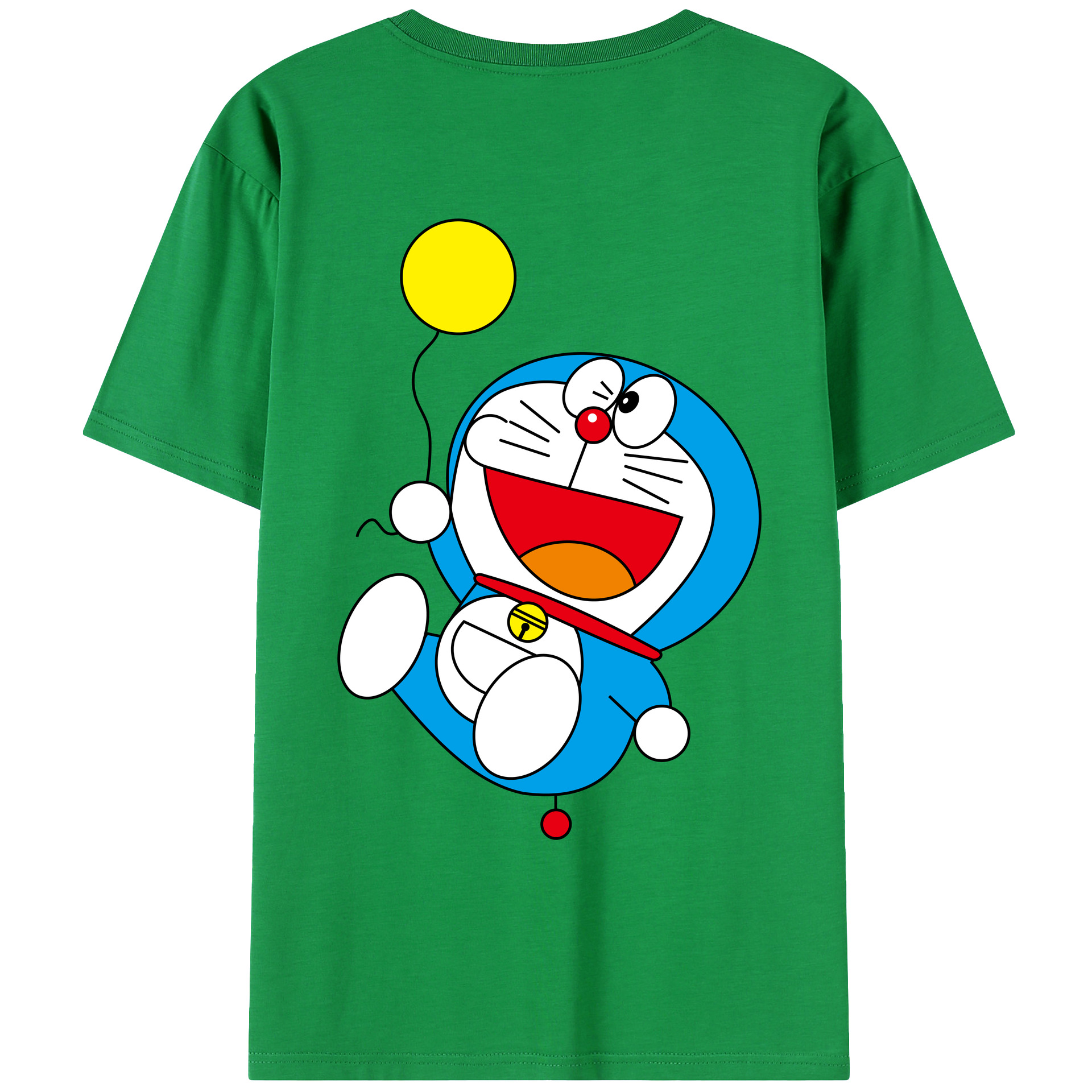 （画像用） ドラえもん Doraemon 綿100％ メンズ半袖Tシャツ（バックプリント） 通気性