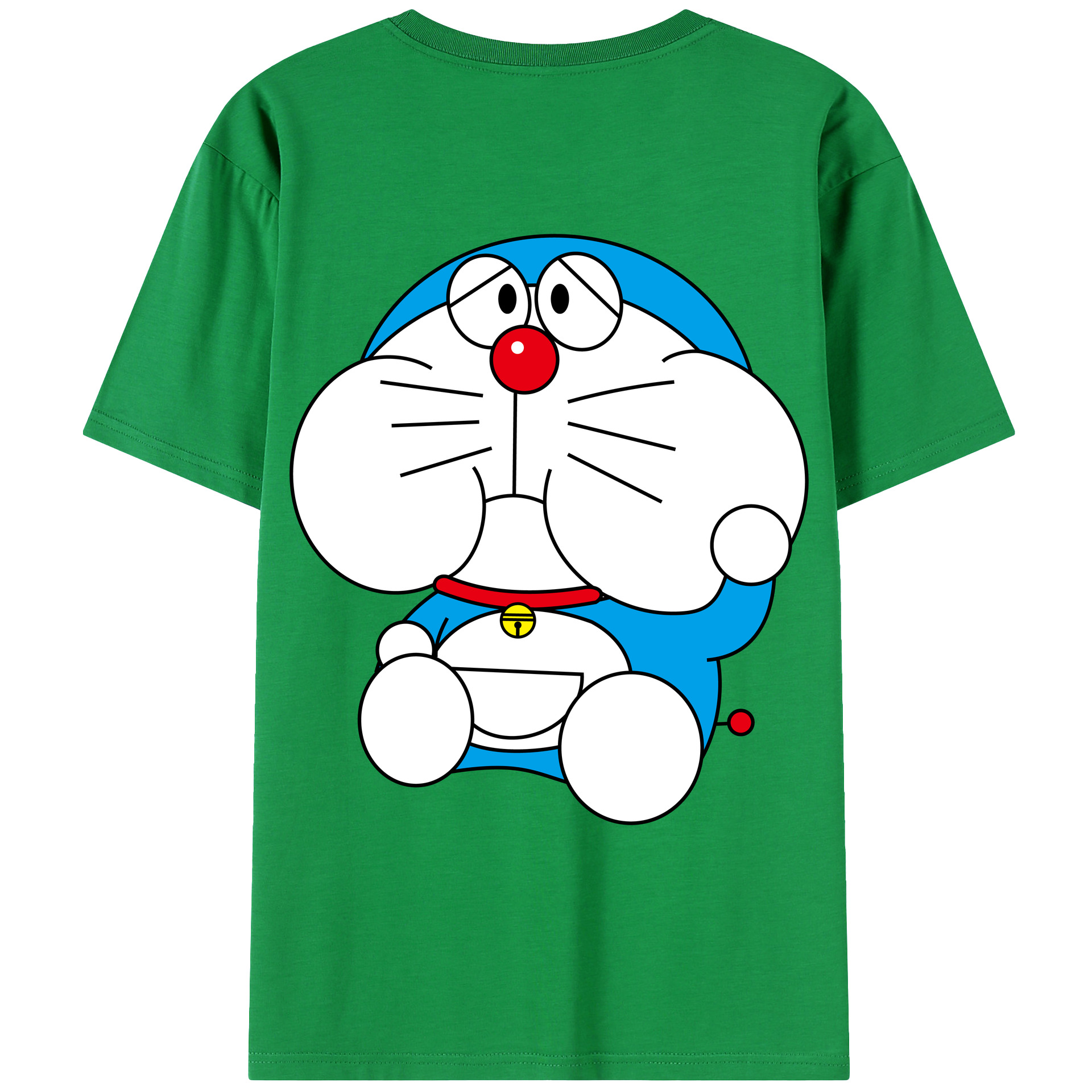 （画像用） ドラえもん Doraemon 綿100％ メンズ半袖Tシャツ（バックプリント） 通気性