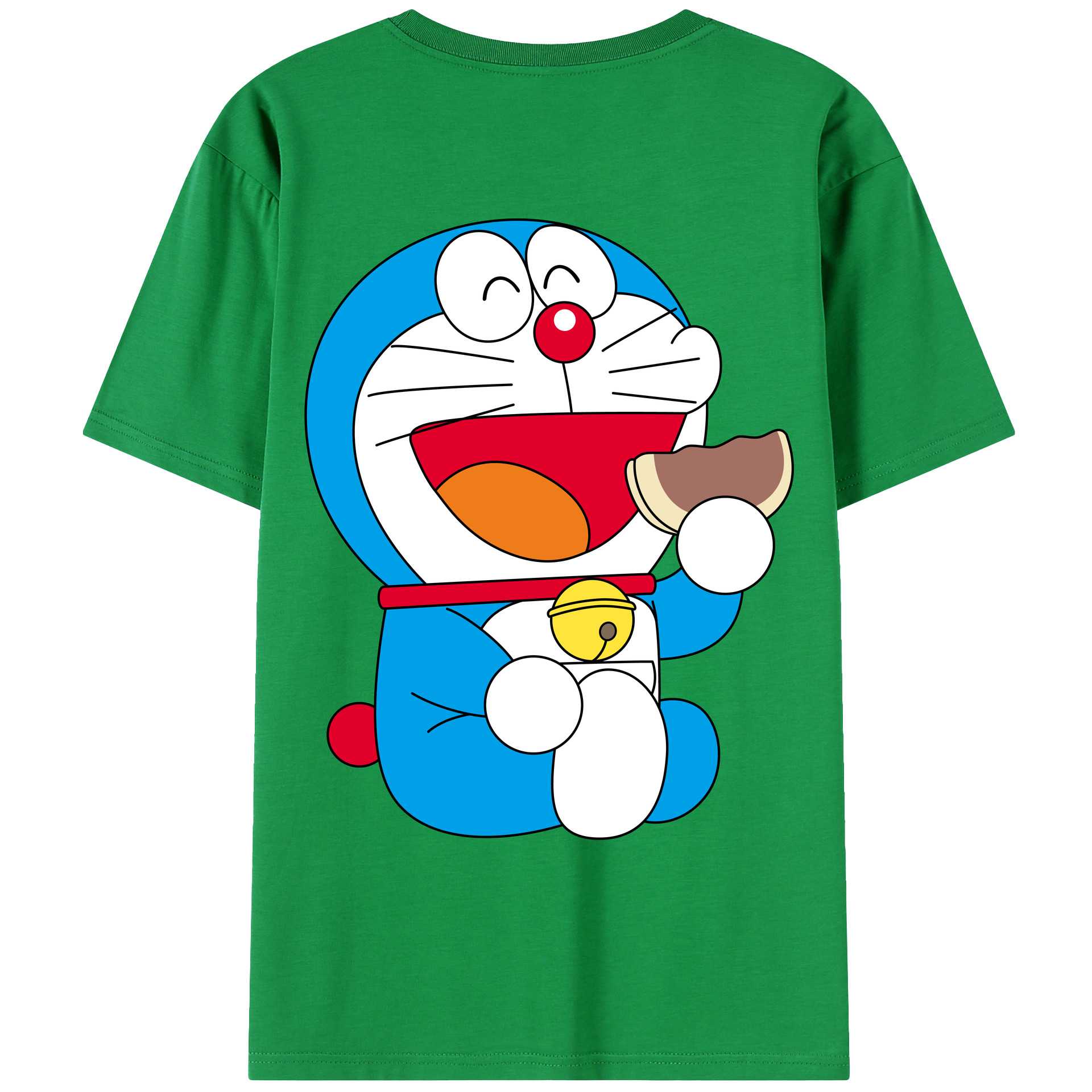 （画像用） ドラえもん Doraemon 綿100％ メンズ半袖Tシャツ（バックプリント） 通気性