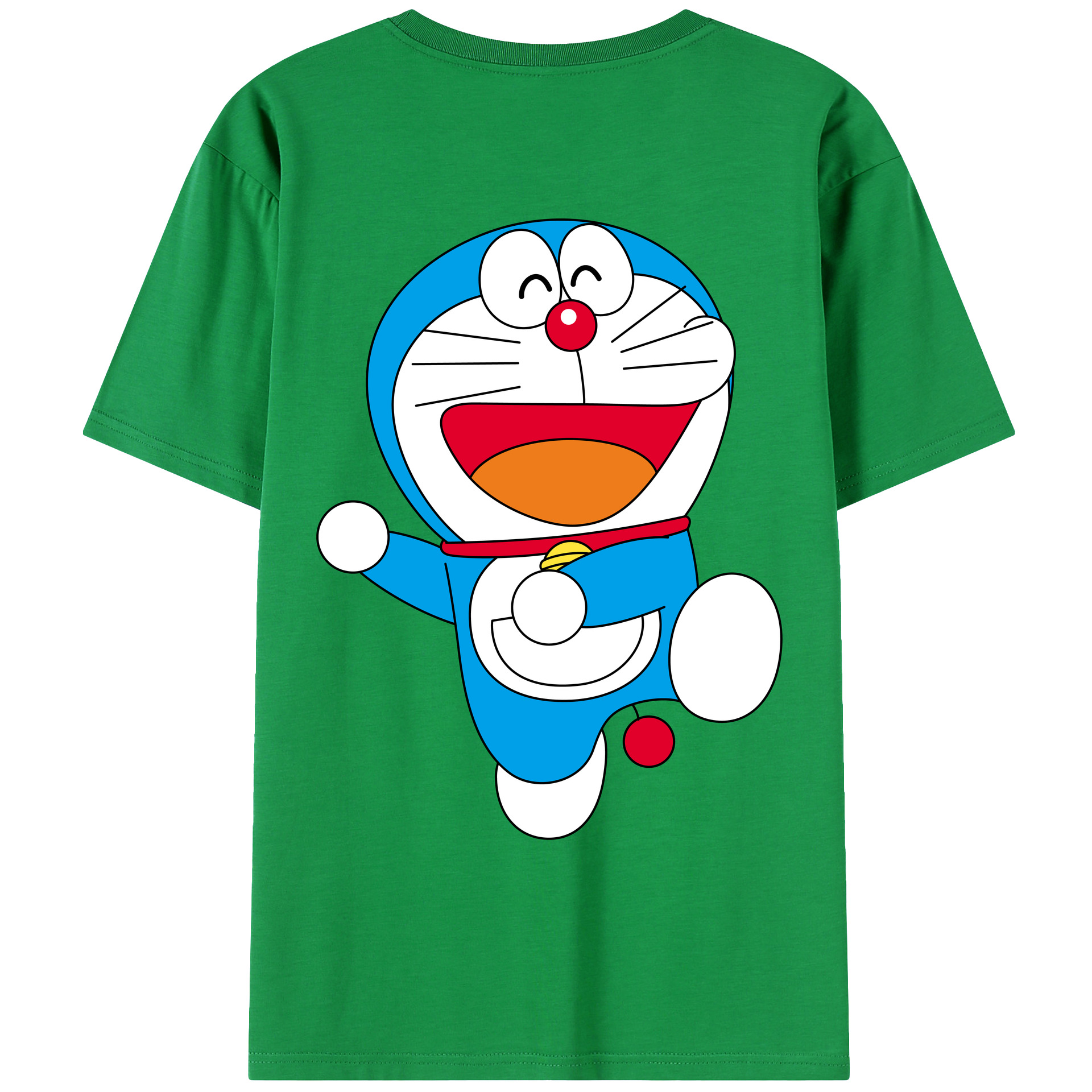 （画像用） ドラえもん Doraemon 綿100％ メンズ半袖Tシャツ（バックプリント） 通気性