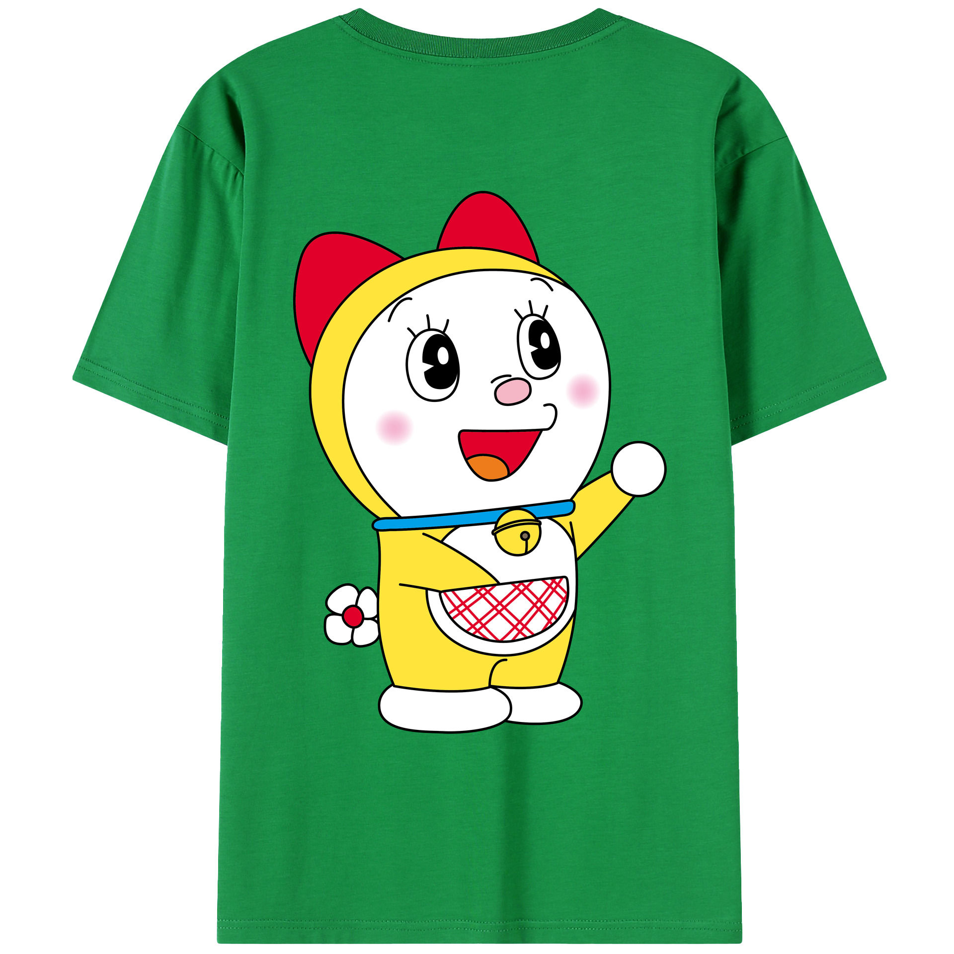（画像用） ドラえもん ドラミ Doraemon Dorami 綿100％ メンズ半袖Tシャツ（バックプリント） 通気性