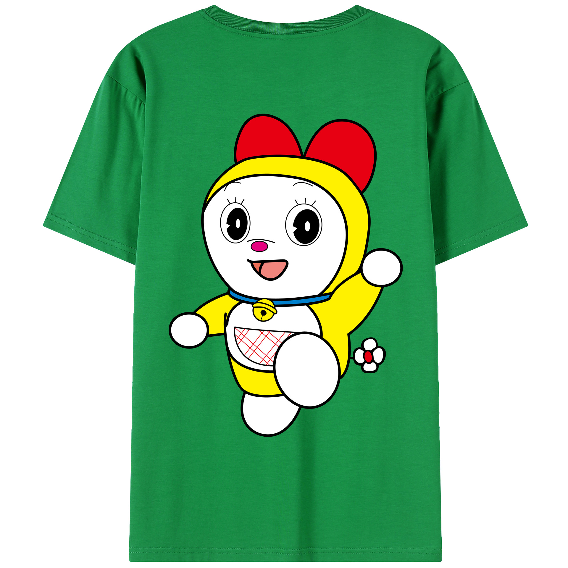 （画像用） ドラえもん ドラミ Doraemon Dorami 綿100％ メンズ半袖Tシャツ（バックプリント） 通気性