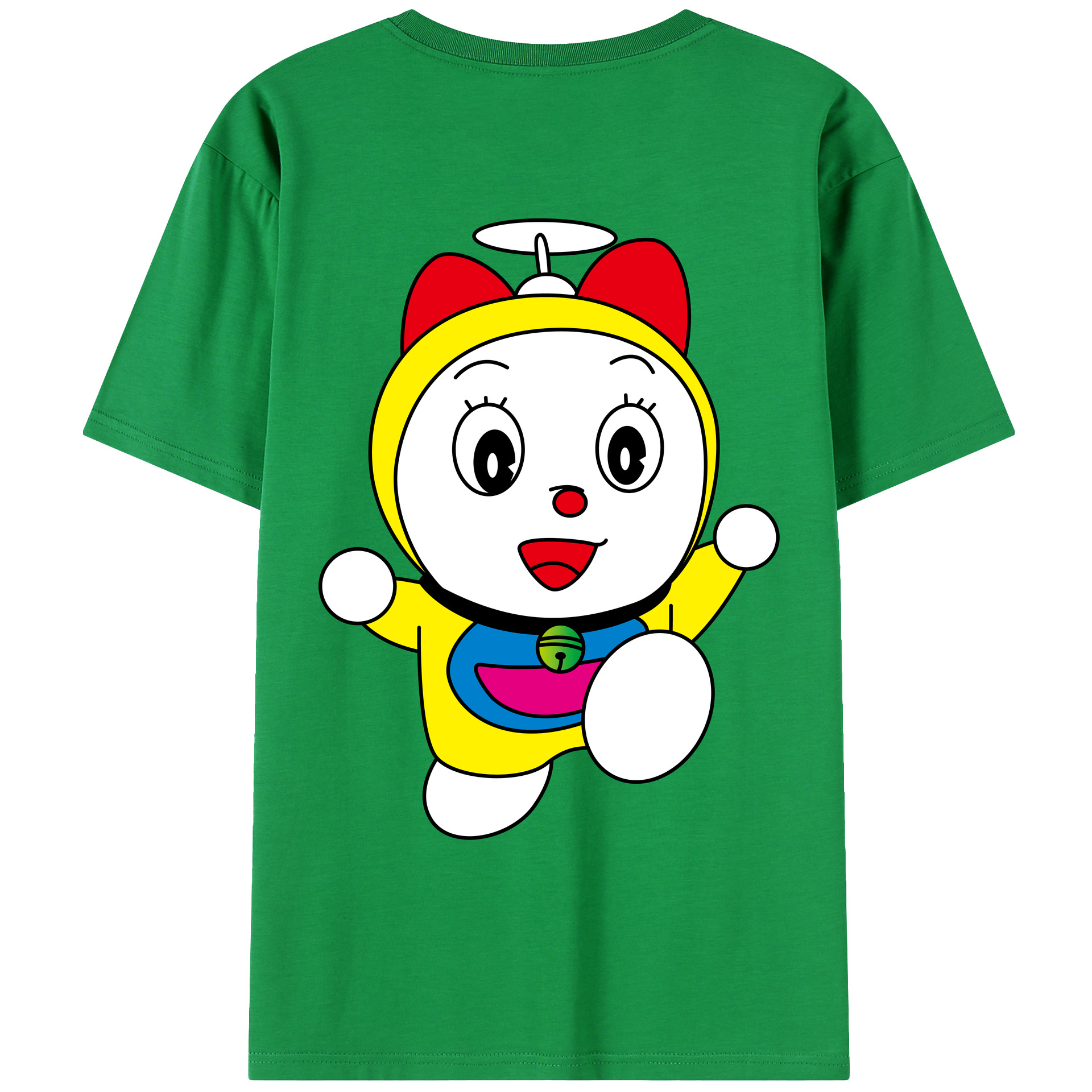 （画像用） ドラえもん ドラミ Doraemon Dorami 綿100％ メンズ半袖Tシャツ（バックプリント） 通気性