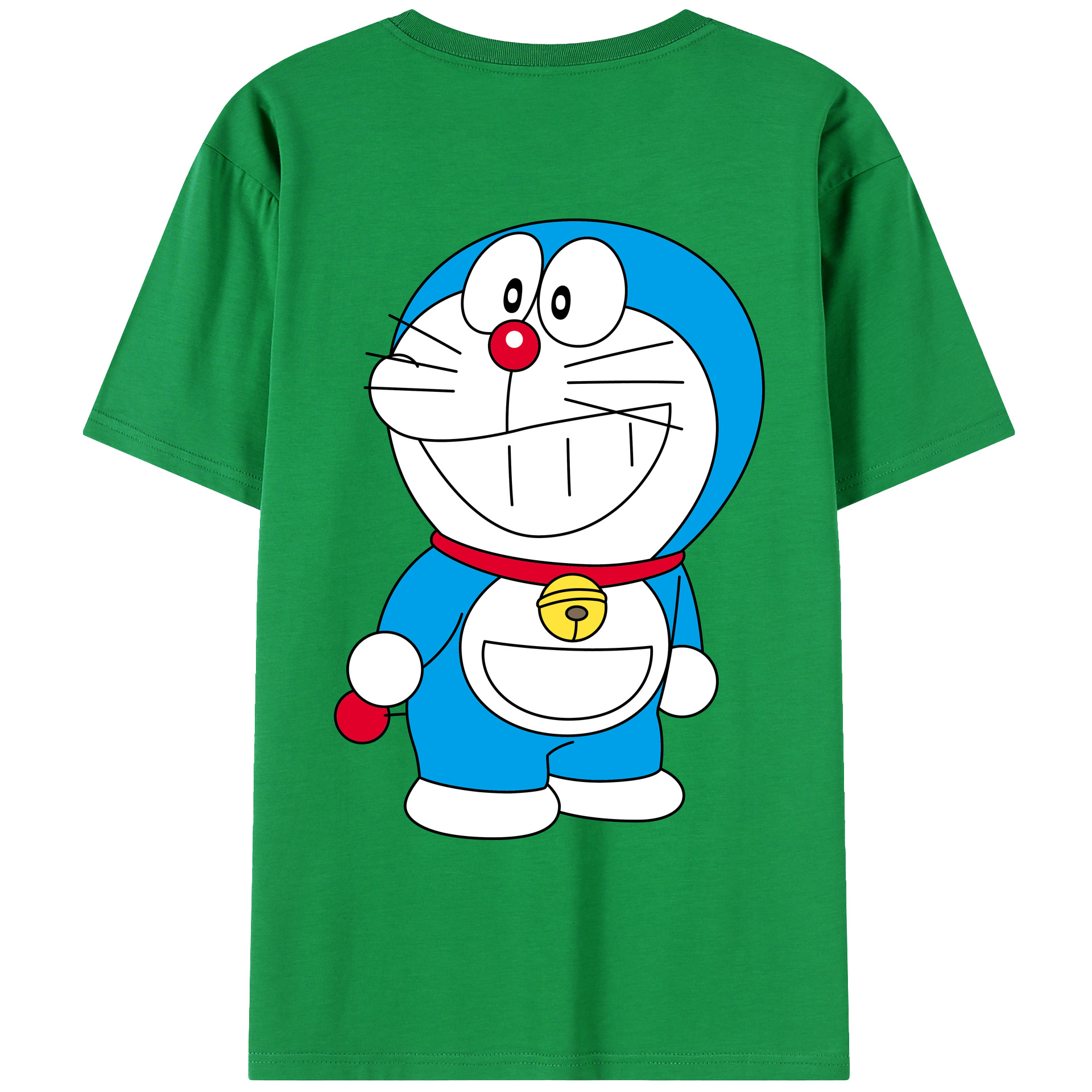 （画像用） ドラえもん Doraemon 綿100％ メンズ半袖Tシャツ（バックプリント） 通気性
