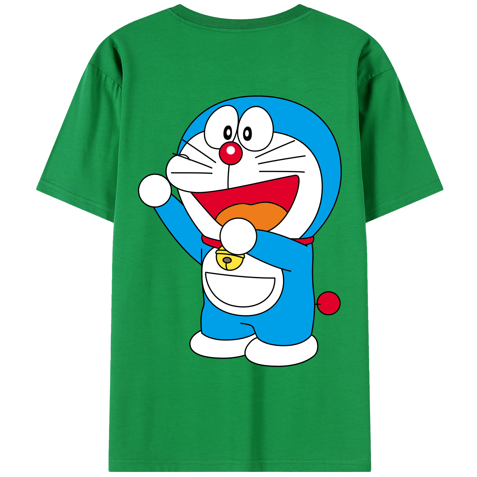 （画像用） ドラえもん Doraemon 綿100％ メンズ半袖Tシャツ（バックプリント） 通気性
