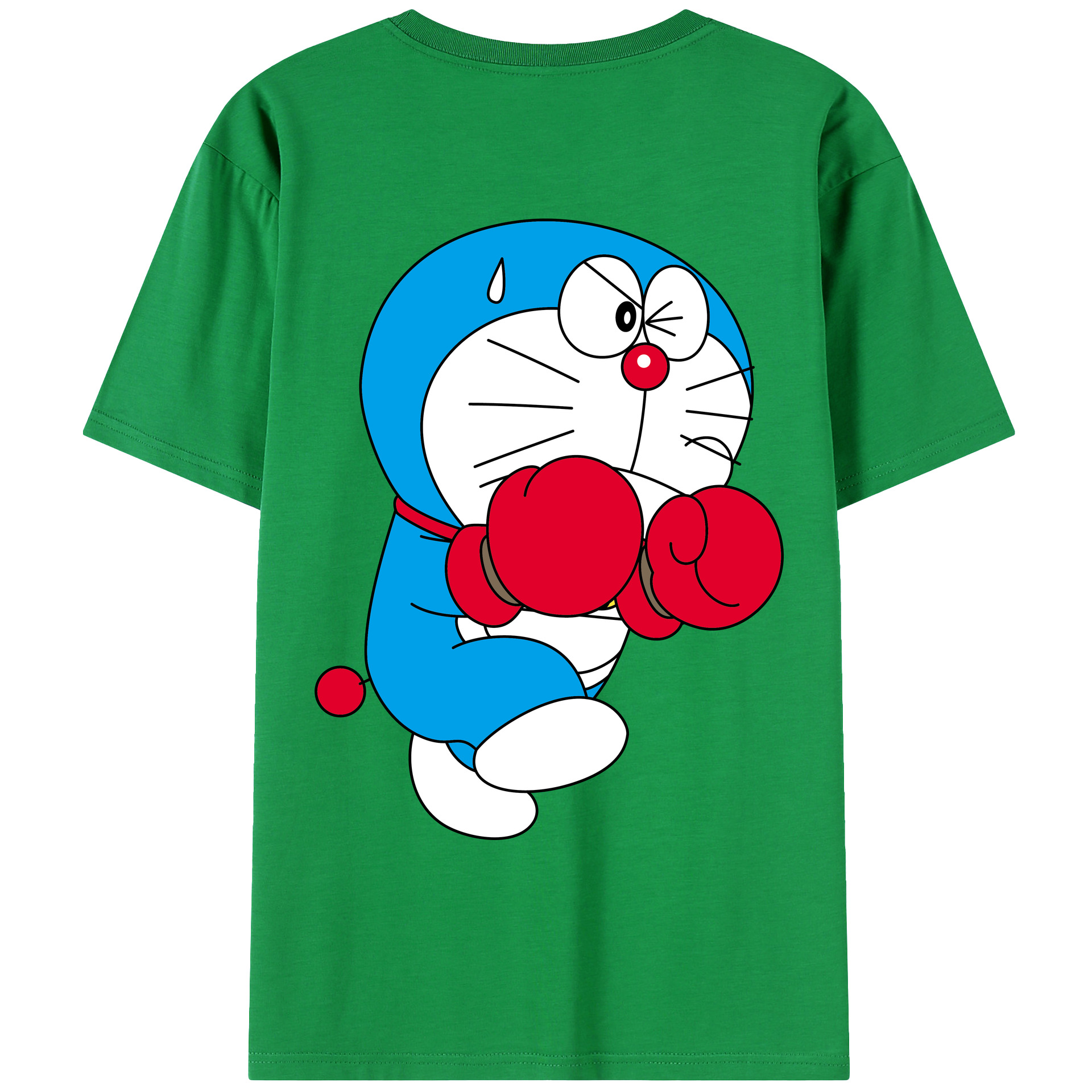 （画像用） ドラえもん Doraemon 綿100％ メンズ半袖Tシャツ（バックプリント） 通気性