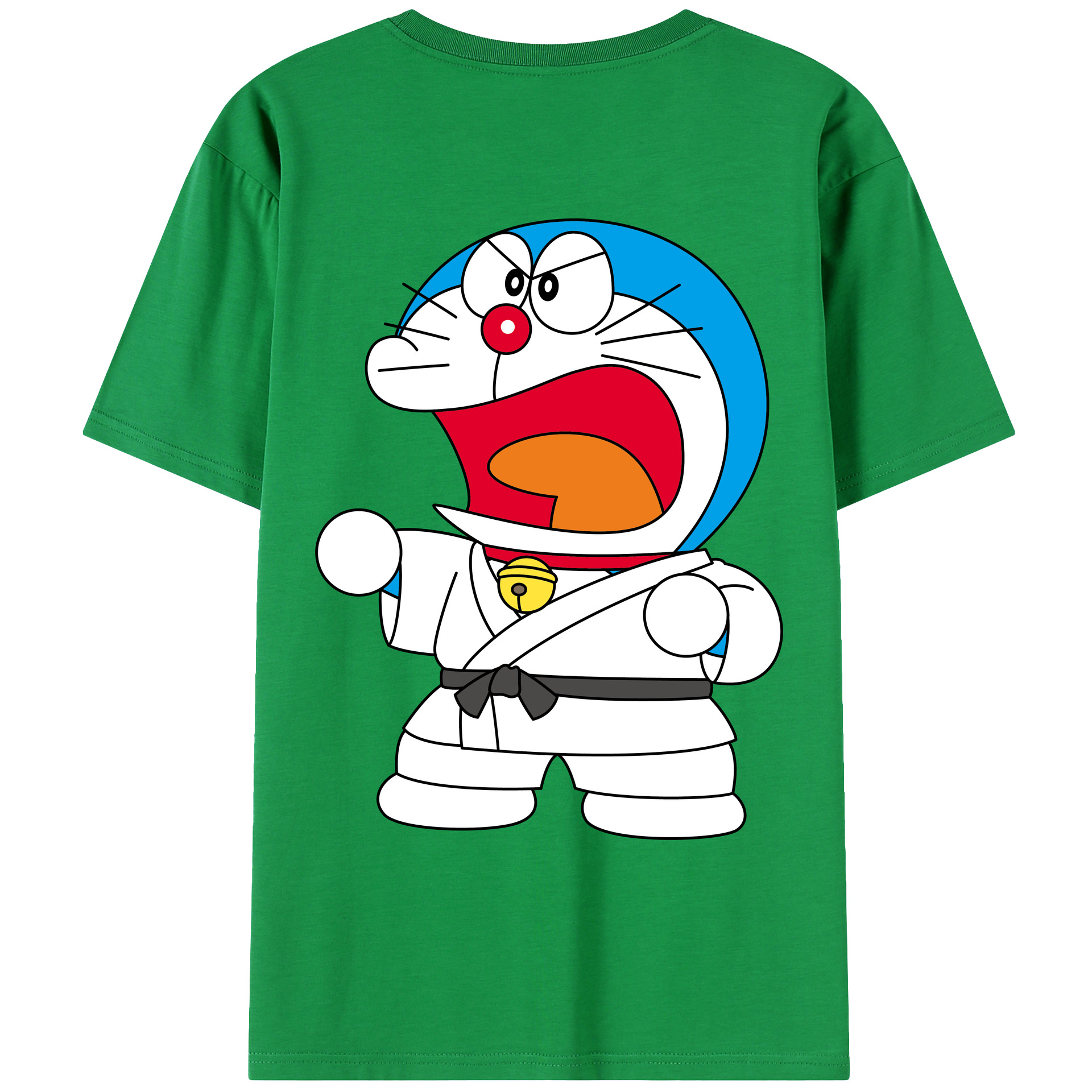 （画像用） ドラえもん Doraemon 綿100％ メンズ半袖Tシャツ（バックプリント） 通気性